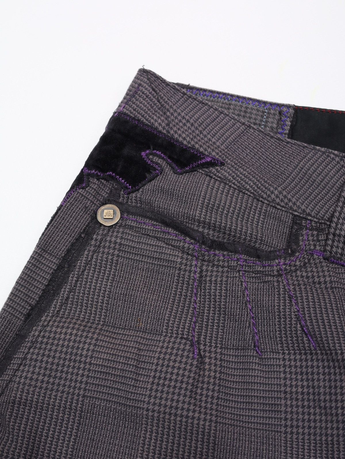 Marithe + Francois Girbaud Marithe Francois Girbaud Check Plaid Pants Trousers Gray Size 30" / US 8 / IT 44 - 7 Thumbnail