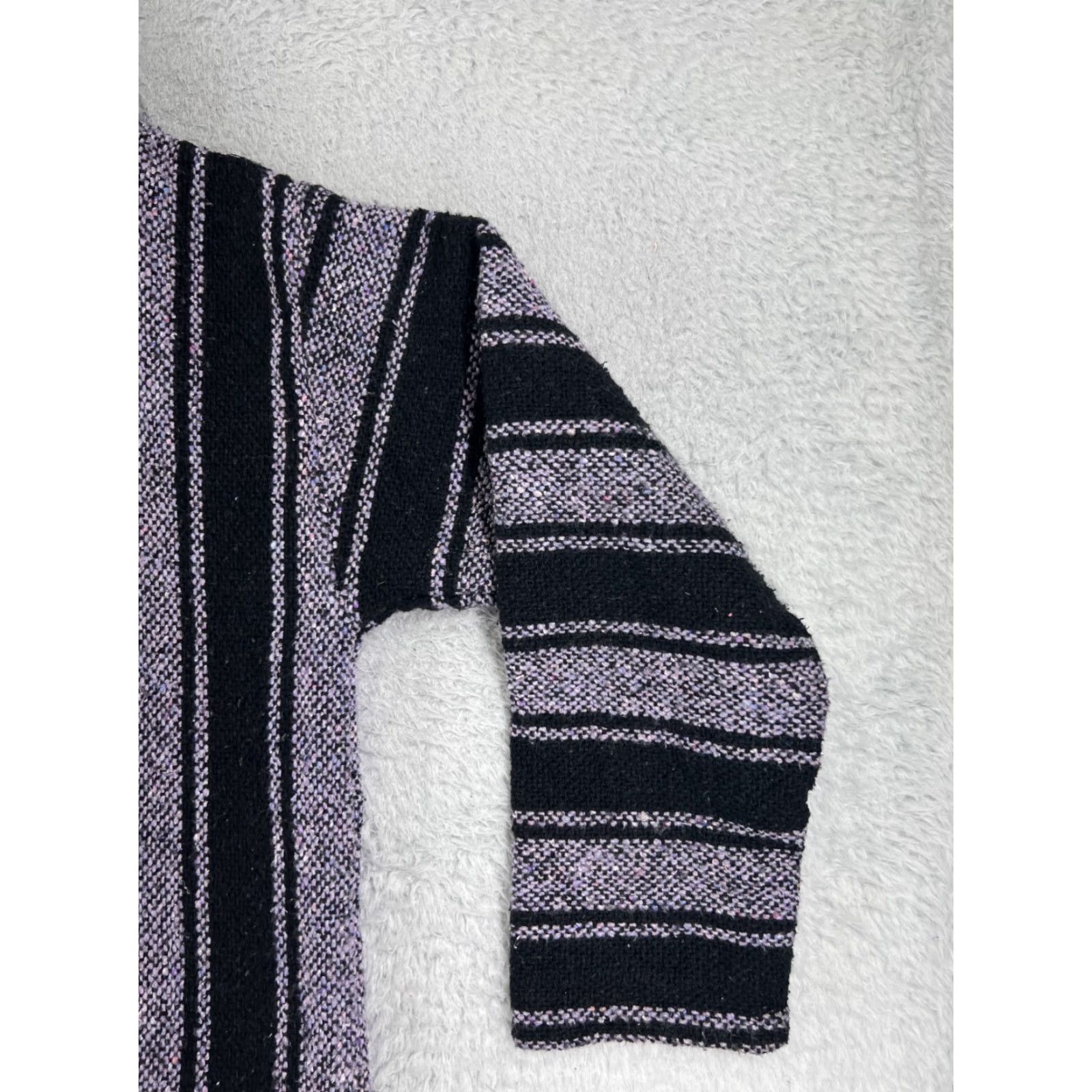 Vintage Franks Hoodie Men XL Purple Black Pocket Sweater Acrylic Drug Rug Crew Neck Pullover All Seasons Hooded Pockets Size US XL / EU 56 / 4 - 4 Thumbnail