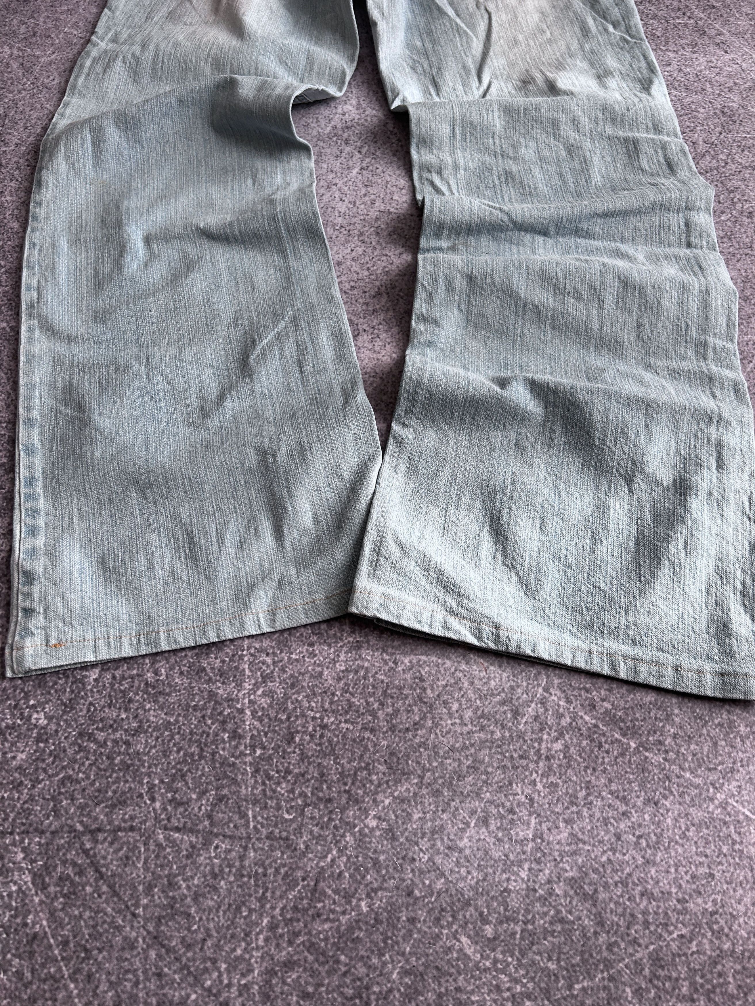 Designer VTG FLARED RICK OWENS STYLE STONE WASHED JEANS 90S Size US 30 / EU 46 - 4 Thumbnail