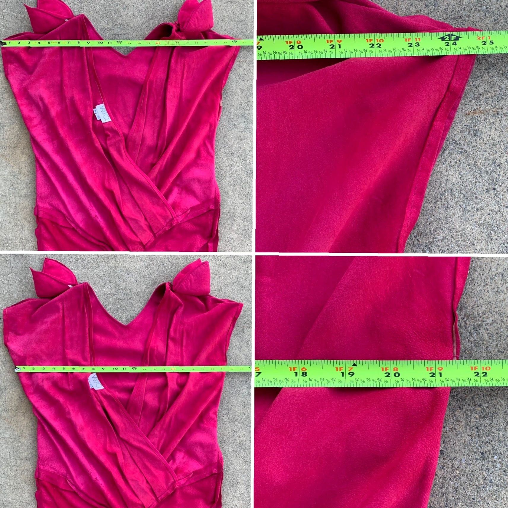 Vintage VAKKO Suede Dress Low Back Hot Pink Made In USA 1980s 80s Vintage Size 6 Size M / US 6-8 / IT 42-44 - 7 Thumbnail