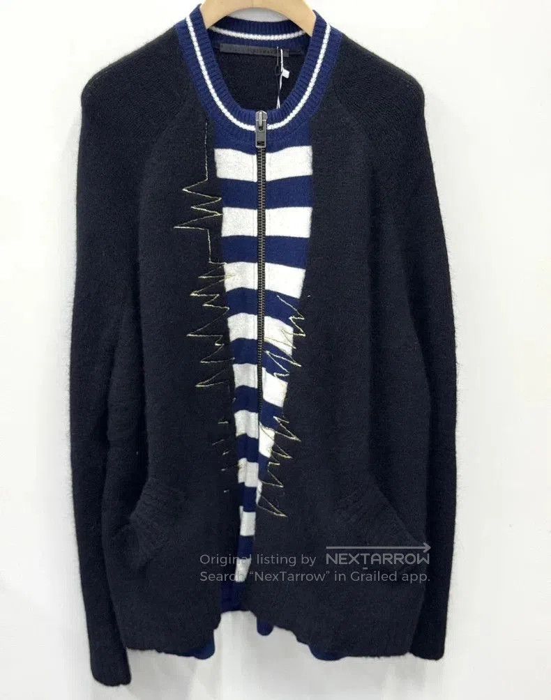 Haider Ackermann HAIDER ACKERMAN Men's Zip Knit Cardigan. Size US S / EU 44-46 / 1 - 1 Thumbnail