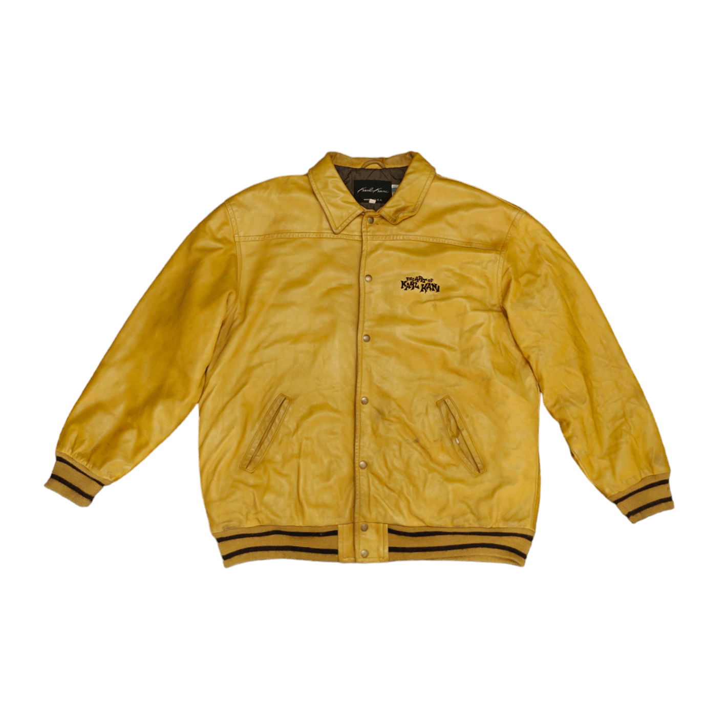 Karl Kani 1980s The Art Of Karl Kani Embroidered Baggy Leather Jacket Size US XXL / EU 58 / 5 - 8 Thumbnail