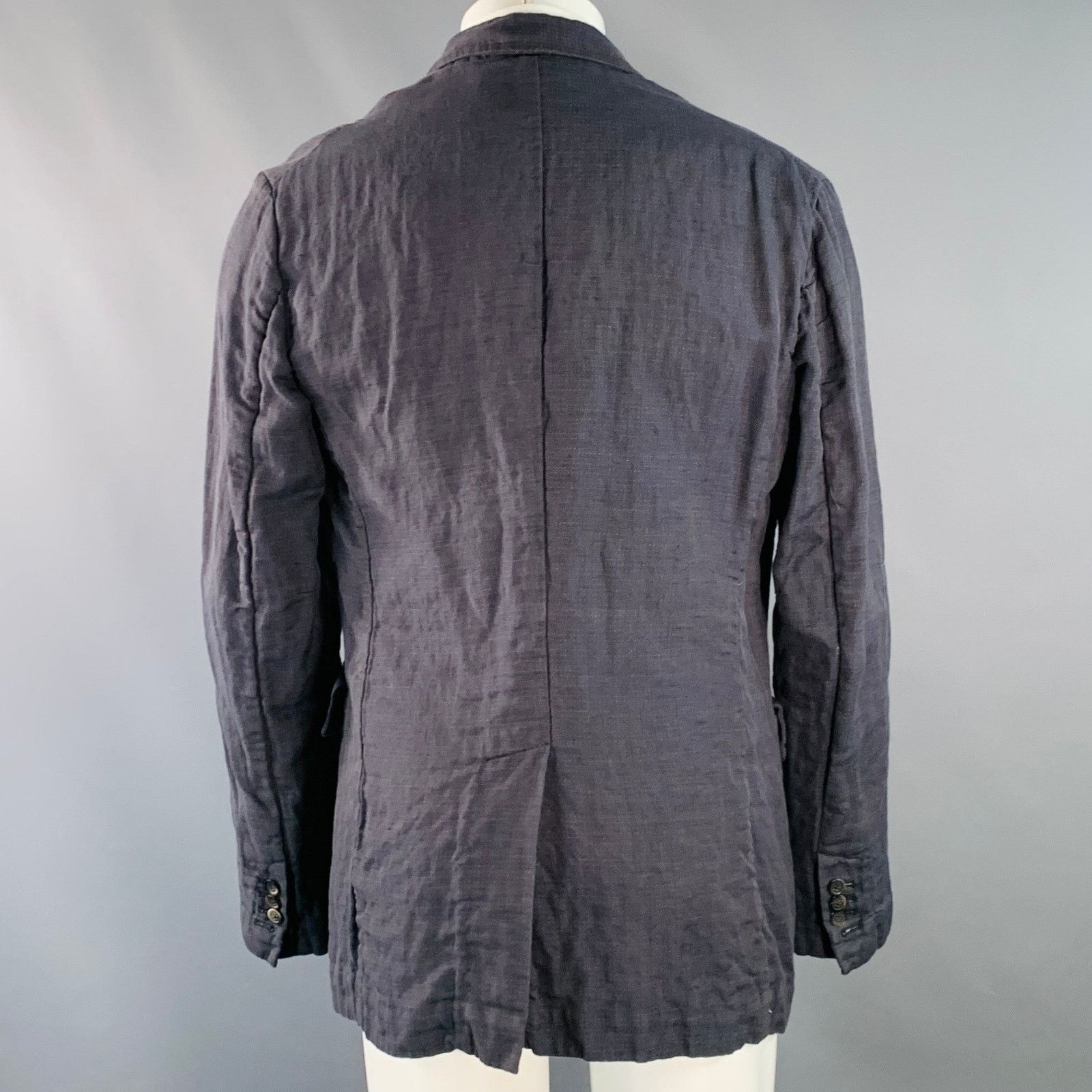 Forme 33204322896 FORME 3'3204322896 Grey Dots Cotton Linen Silk Sport Coat Size 40R - 4 Thumbnail