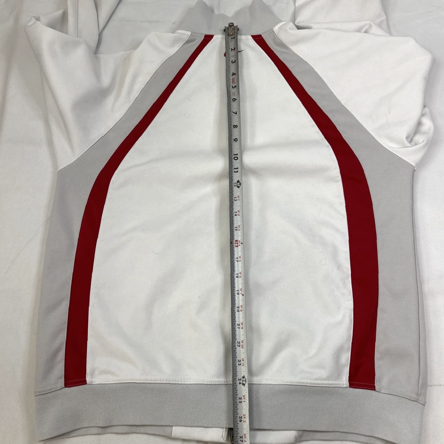 Nike VTG Nike Air Pegasus Track Jacket White Red Gray Large Mens Size US L / EU 52-54 / 3 - 8 Thumbnail