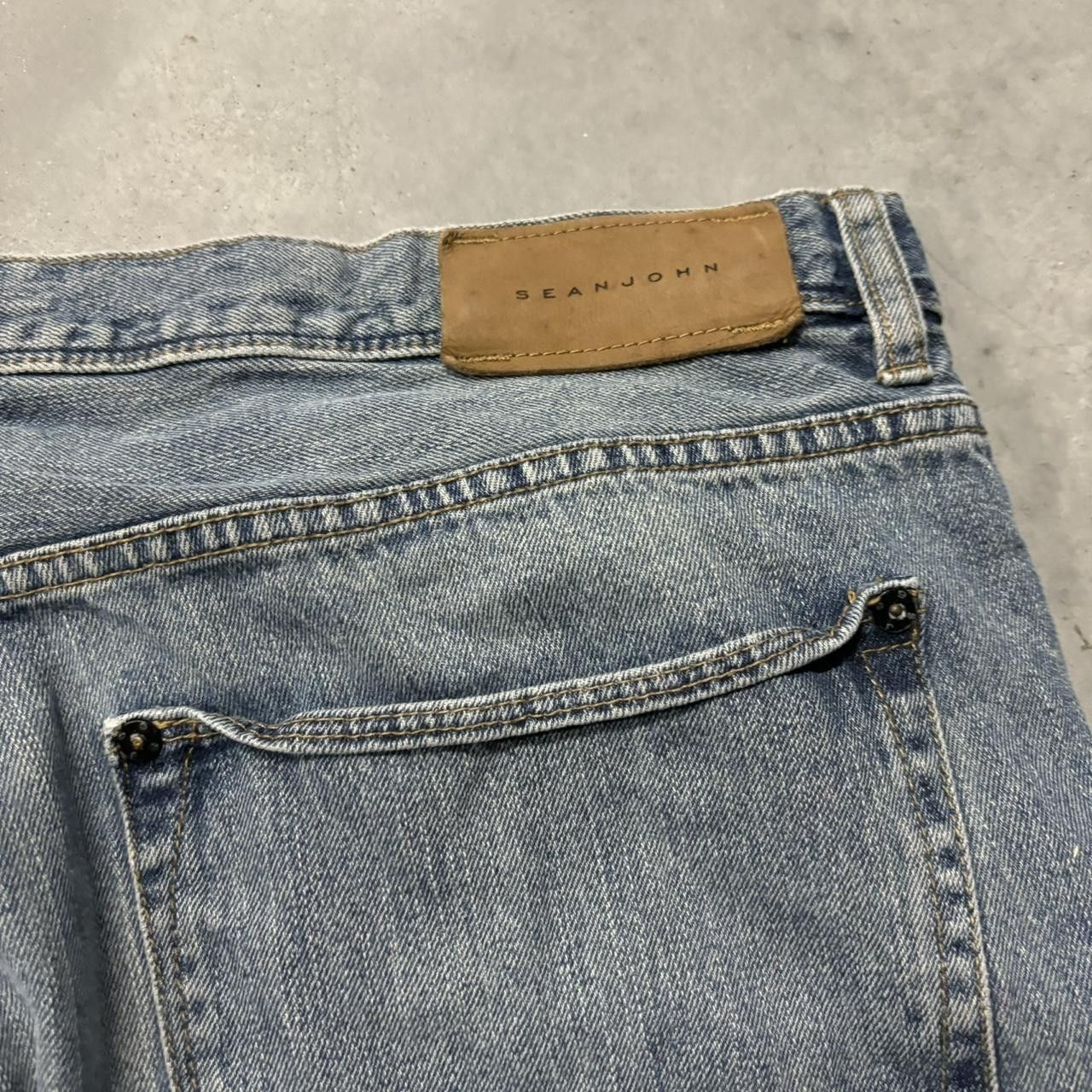 Sean John × Vintage Crazy Vintage Y2K/2000s Baggy Grunge Dark Wash Sean John Skater Denim Jeans! Size US 36 / EU 52 - 7 Thumbnail