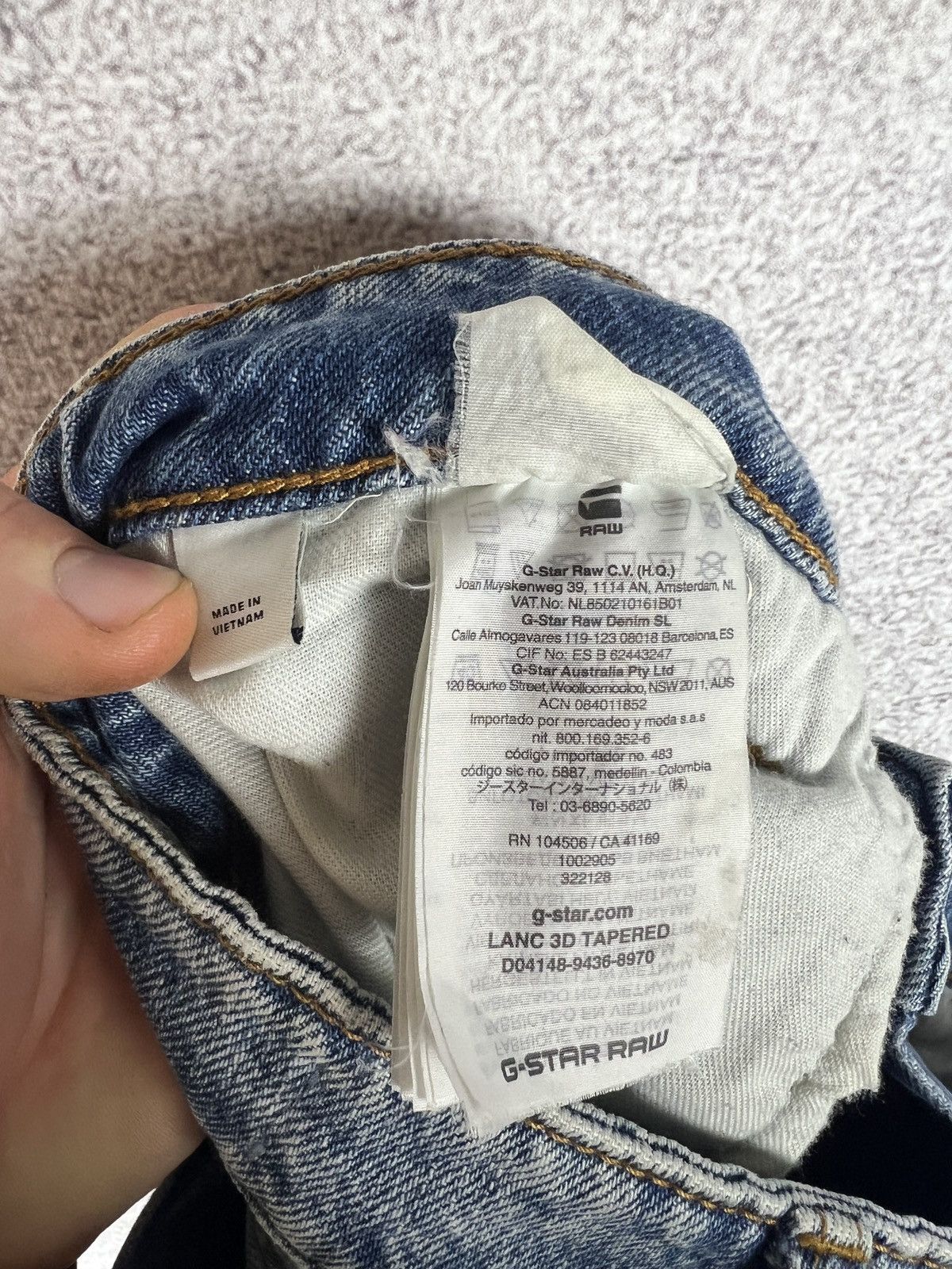G-Star Men's G-Star Raw Lanc Straight 3D Tapered Jeans Blue Denim Size US 32 / EU 48 - 11 Thumbnail