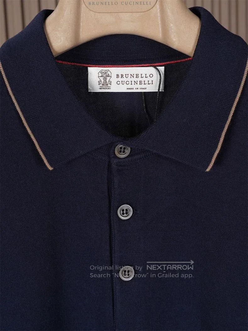 Brunello Cucinelli Brunello Cucinelli Men's Cotton Knit Top. Size US L / EU 52-54 / 3 - 2 Thumbnail