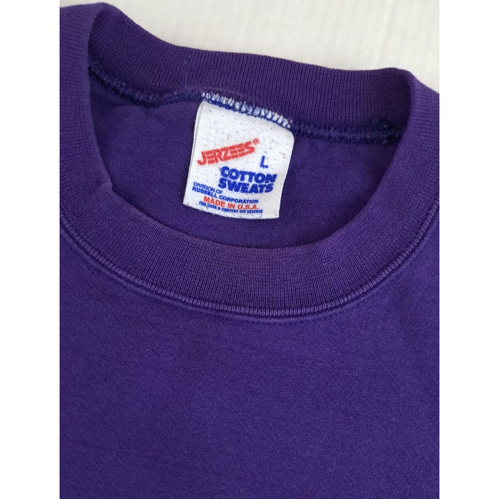 Jerzees VINTAGE Jerzees Sweatshirt Woman Embroidered Carnation Flowers Large USA Made 90s Flower USA Purple Crew Neck Pullover Long Sleeve Size L / US 10 / IT 46 - 3 Thumbnail