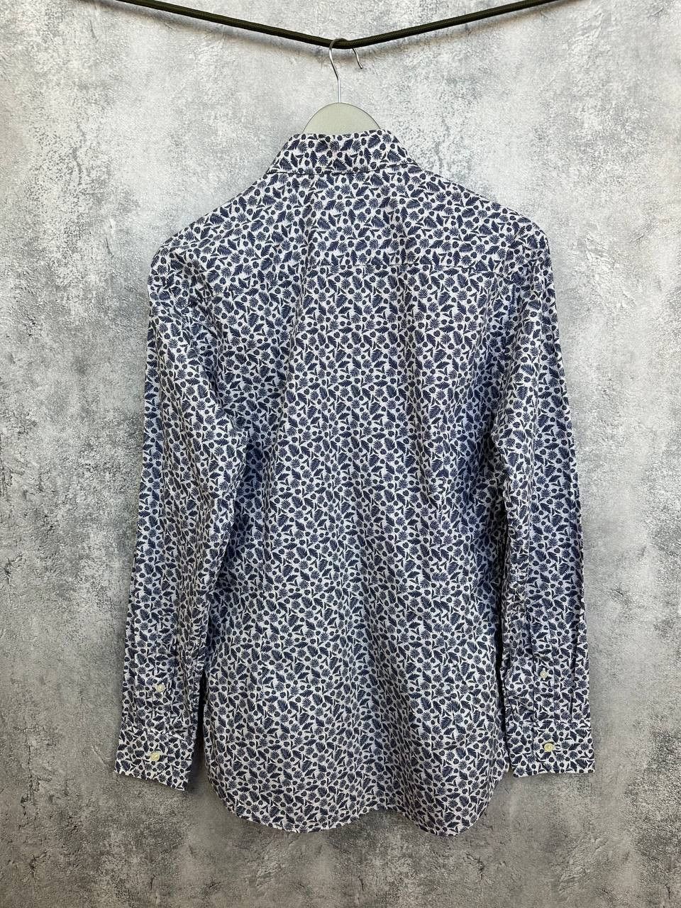 Eton Eton Button Up Shirt Floral Poplin Cotton LS Slim Fit Size US M / EU 48-50 / 2 - 2 Thumbnail