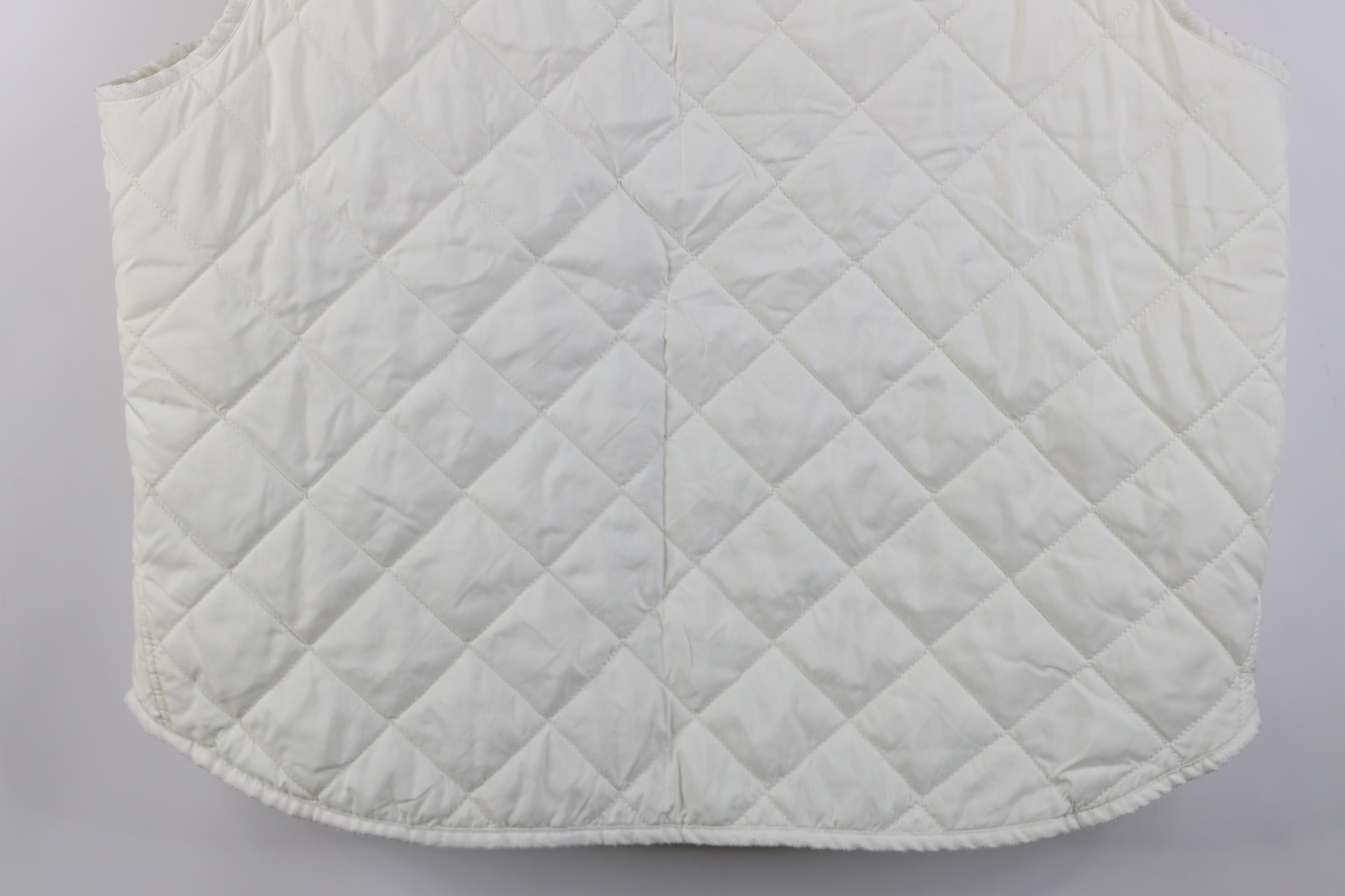 Polo Ralph Lauren Vintage Ralph Lauren Quilted Full Zip Vest Jacket Cream Size XL / US 12-14 / IT 48-50 - 16 Thumbnail
