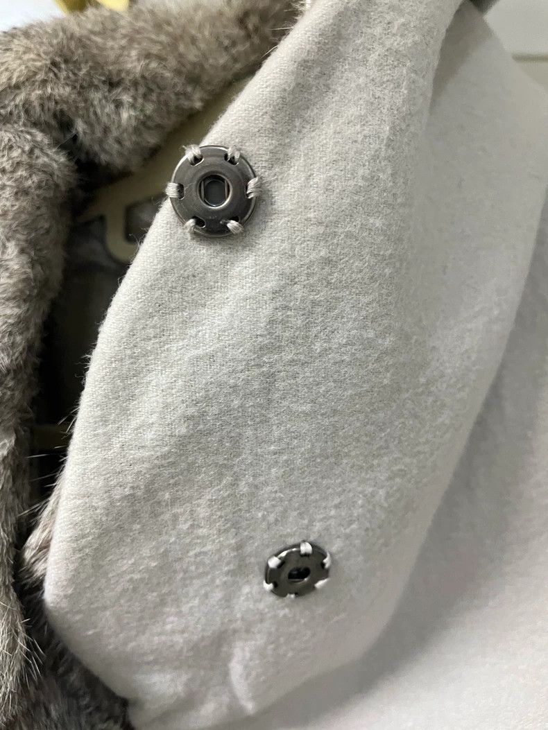 Helmut Lang HELMUT LANG Gray matching rabbit collar H coat Size M / US 6-8 / IT 42-44 - 9 Thumbnail