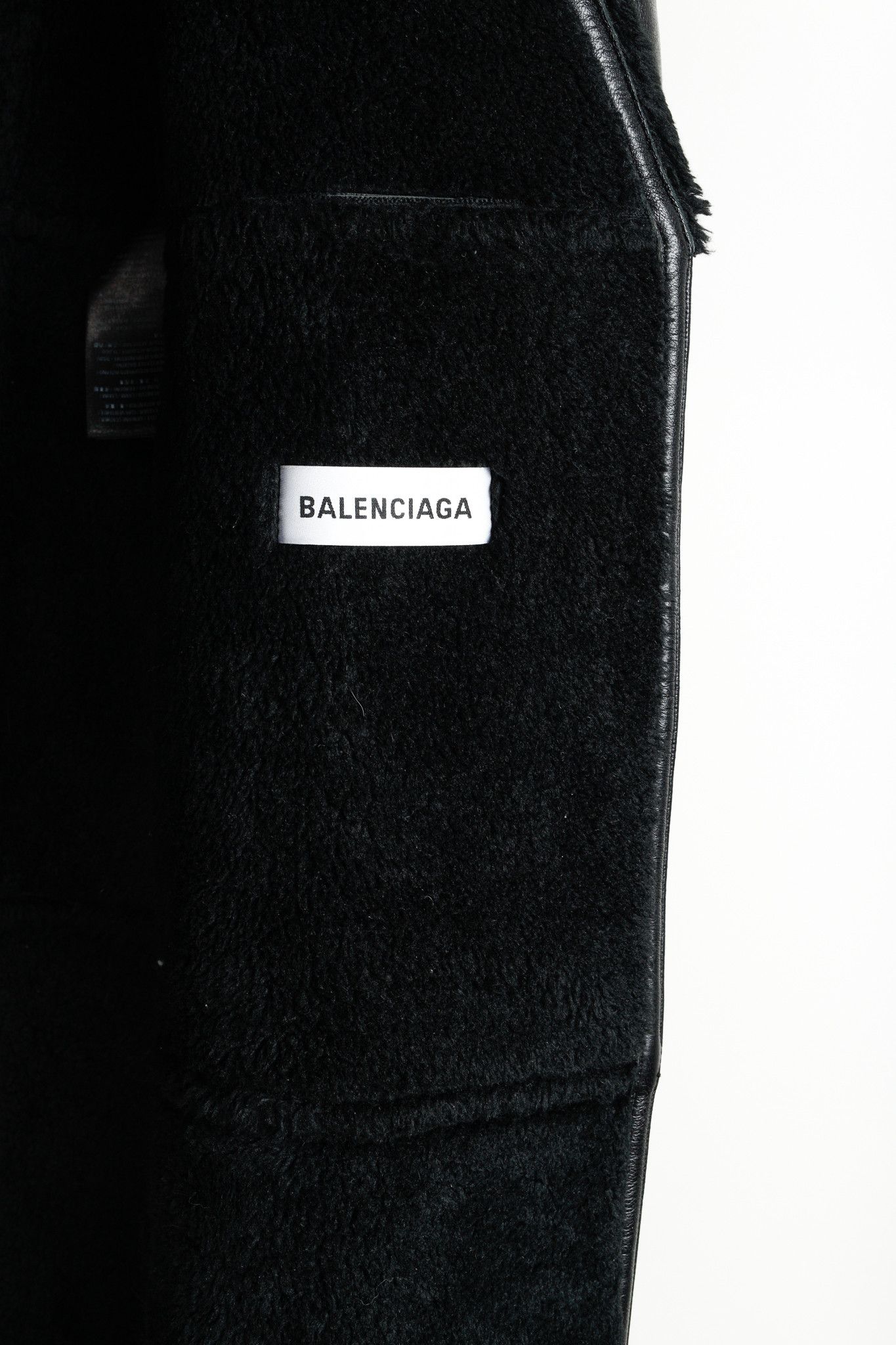 Balenciaga Balenciaga PF/19 Black Leather Shearling Belted Trench Coat Size S / US 4 / IT 40 - 10 Thumbnail