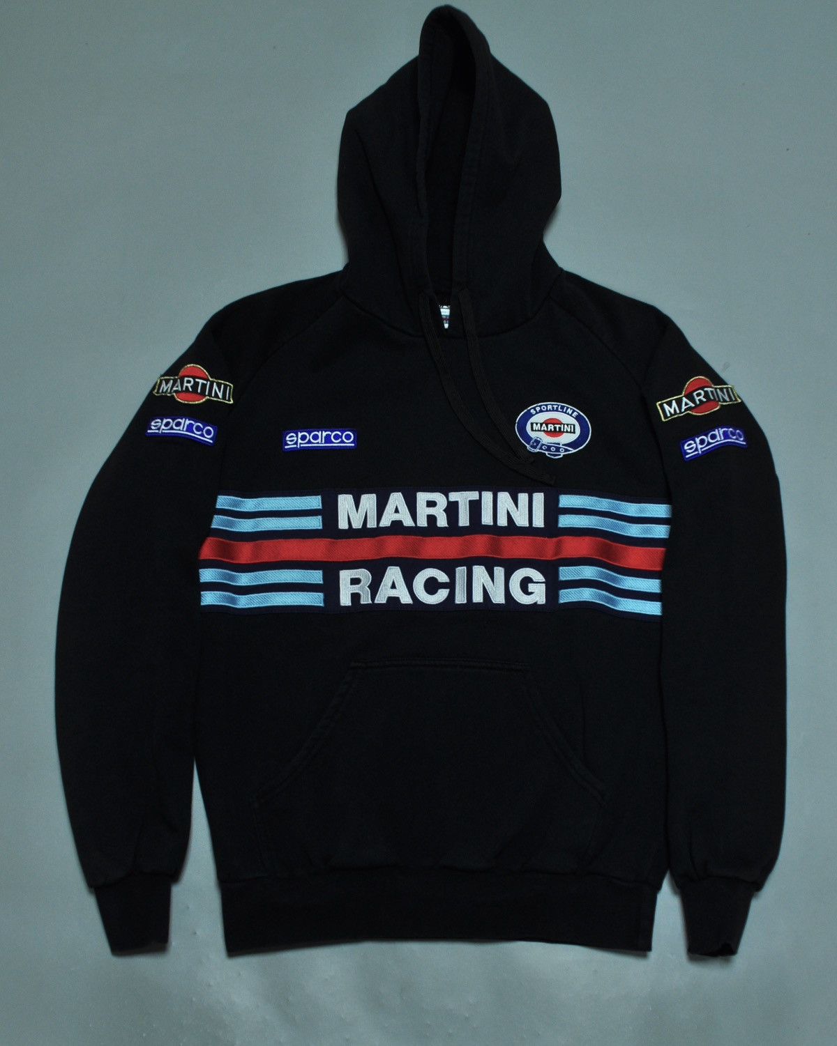 image of Sparco Martini Racing Hoodie Official in Black, Men's (Size Small)