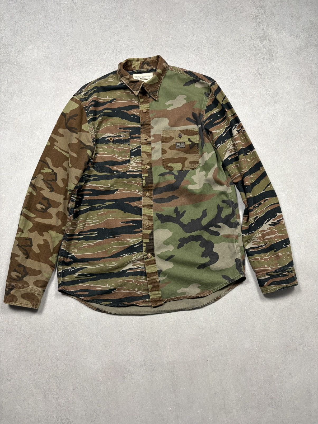 Denim & Supply Ralph Lauren Ralph Lauren Denim & Supply Camo Patchwork Military Shirt Size US M / EU 48-50 / 2 - 2 Thumbnail