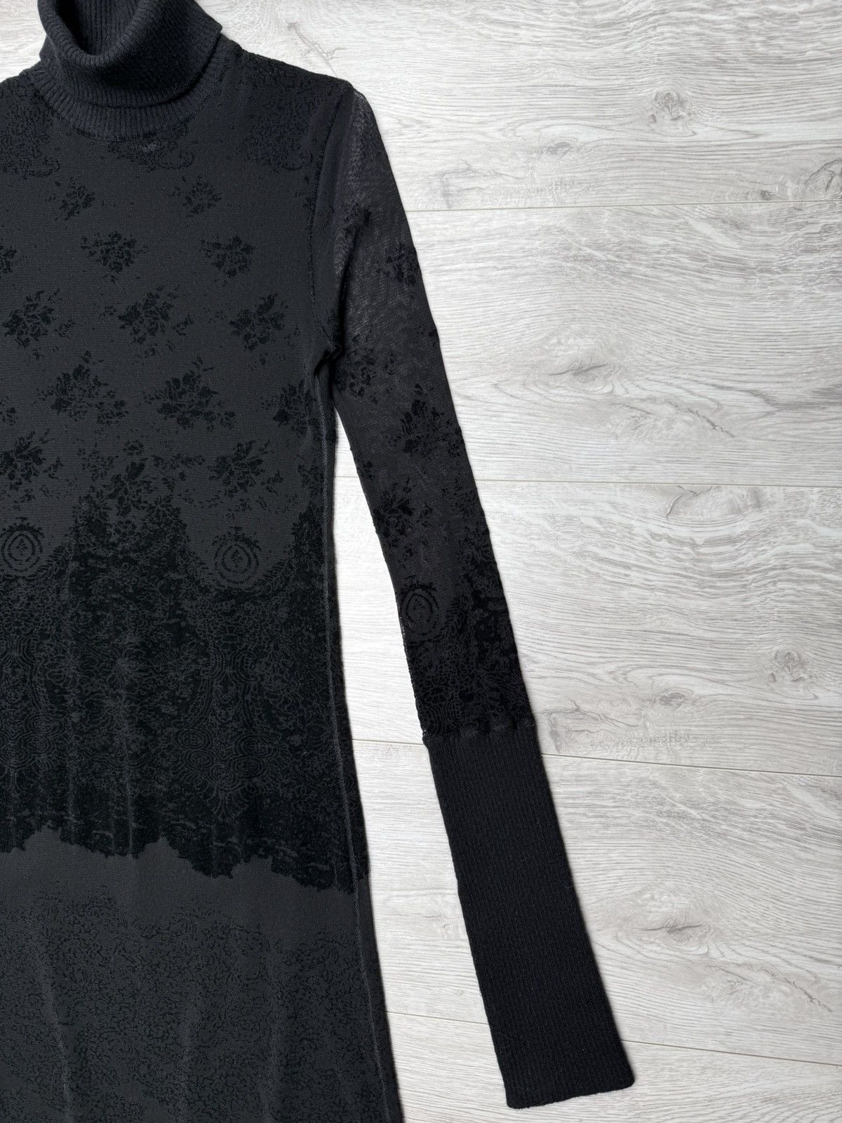 Jean Paul Gaultier Jean Paul Gaultier Sheer Mesh Velvet Pattern Maxi Dress Size S / US 4 / IT 40 - 7 Thumbnail