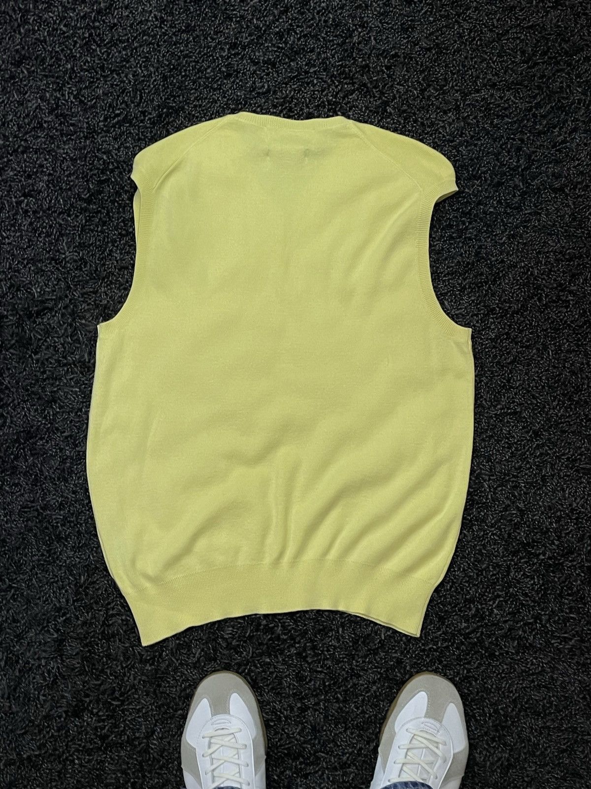 Vintage Vintage Polo Ralph Lauren Yellow Fleece Knit Vest Y2K Size US M / EU 48-50 / 2 - 7 Thumbnail