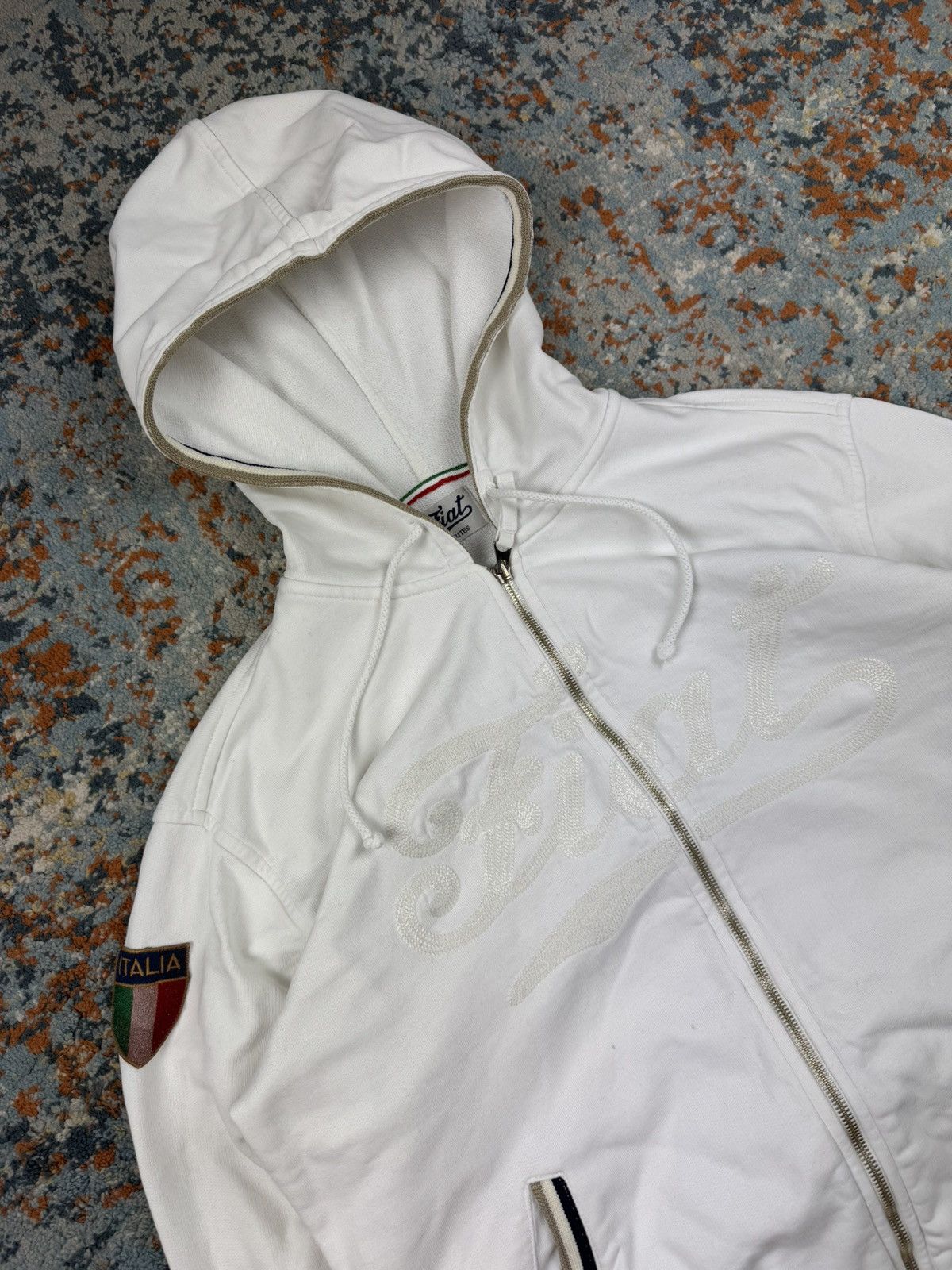 Vintage Vintage y2k Fiat spellout embroidered zip hoodie chief keef Size US L / EU 52-54 / 3 - 6 Thumbnail