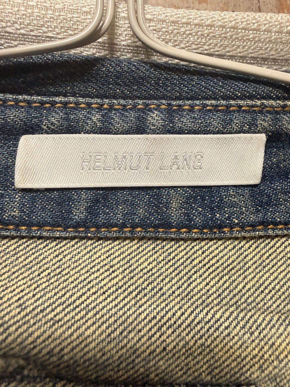 Helmut Lang Helmut Lang Distressed Denim Uniform Shirt Jacket - Size L Size US L / EU 52-54 / 3 - 3 Thumbnail