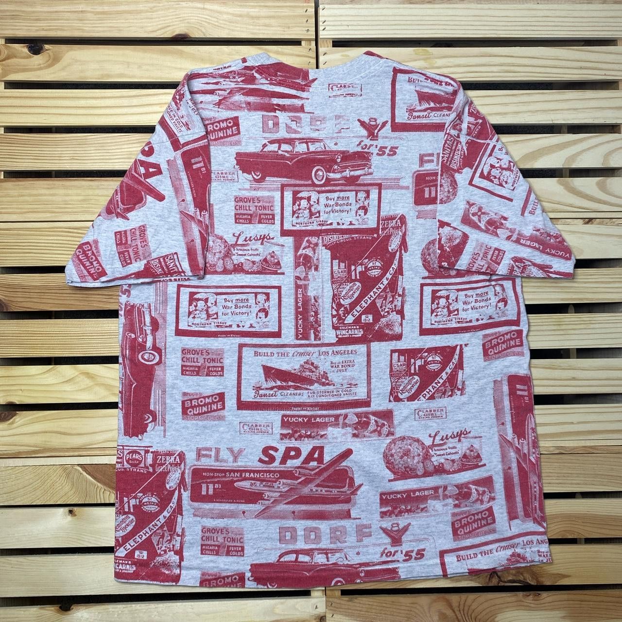 Anvil Vintage Advertisements Gray AOP Tee Size XL Size US XL / EU 56 / 4 - 2 Thumbnail