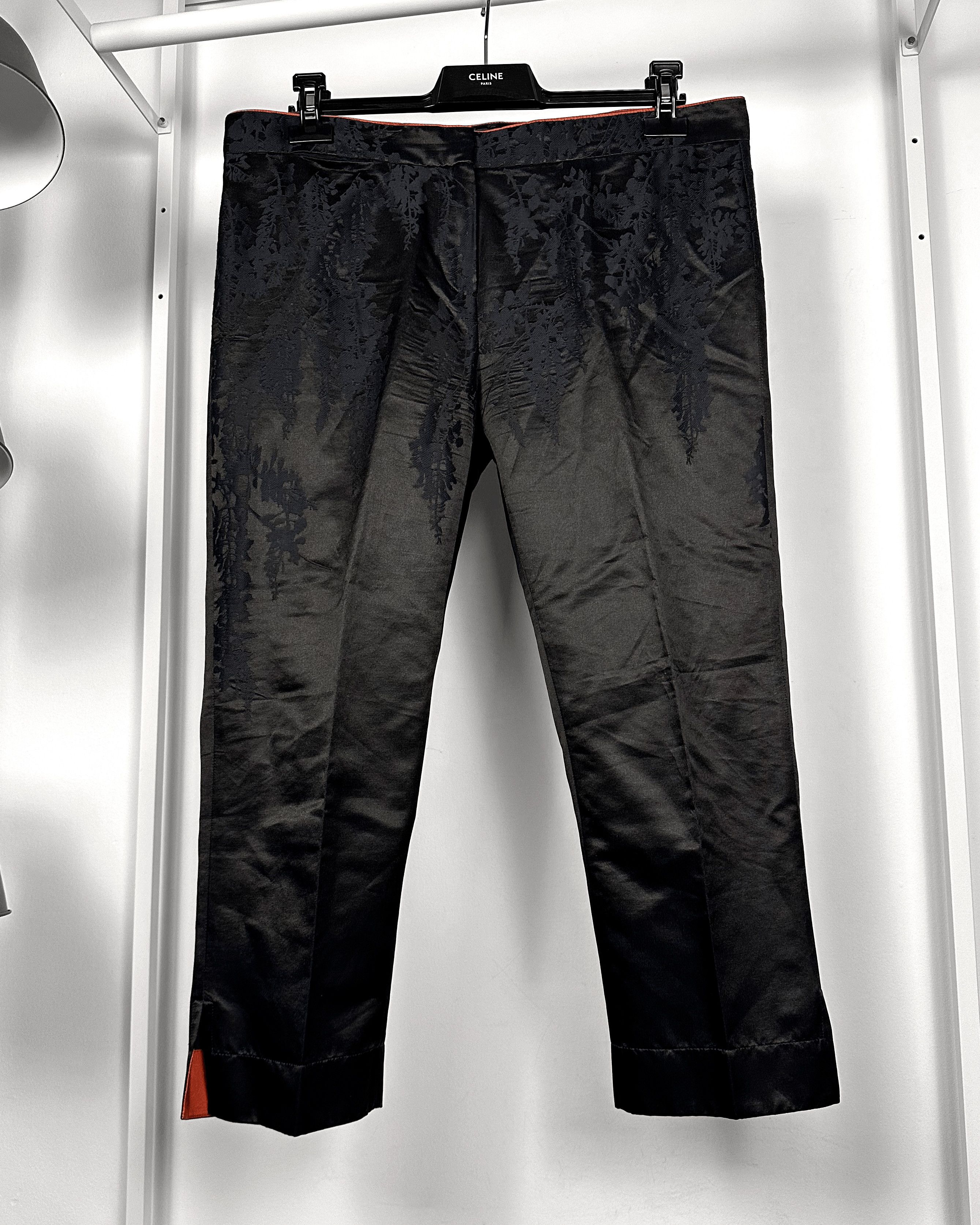Ann Demeulemeester Ann Demeulemeester Floral Satin Cropped Pants Size US 36 / EU 52 - 3 Thumbnail
