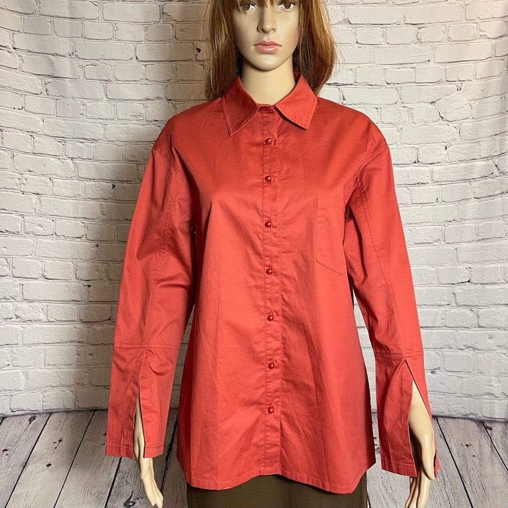 Other NWT New VHNY Red Cotton Button Down Shirt Size M Size M / US 6-8 / IT 42-44 - 1 Thumbnail