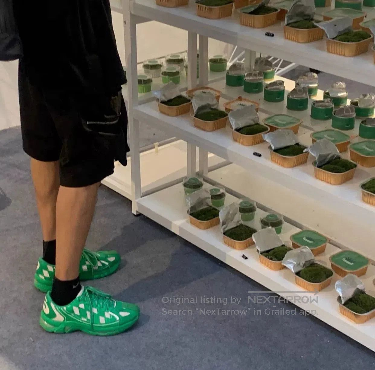 Kiko Kostadinov Kiko Asics Green Geometric Running Sneakers. Size US 9.5 / EU 42-43 - 9 Thumbnail