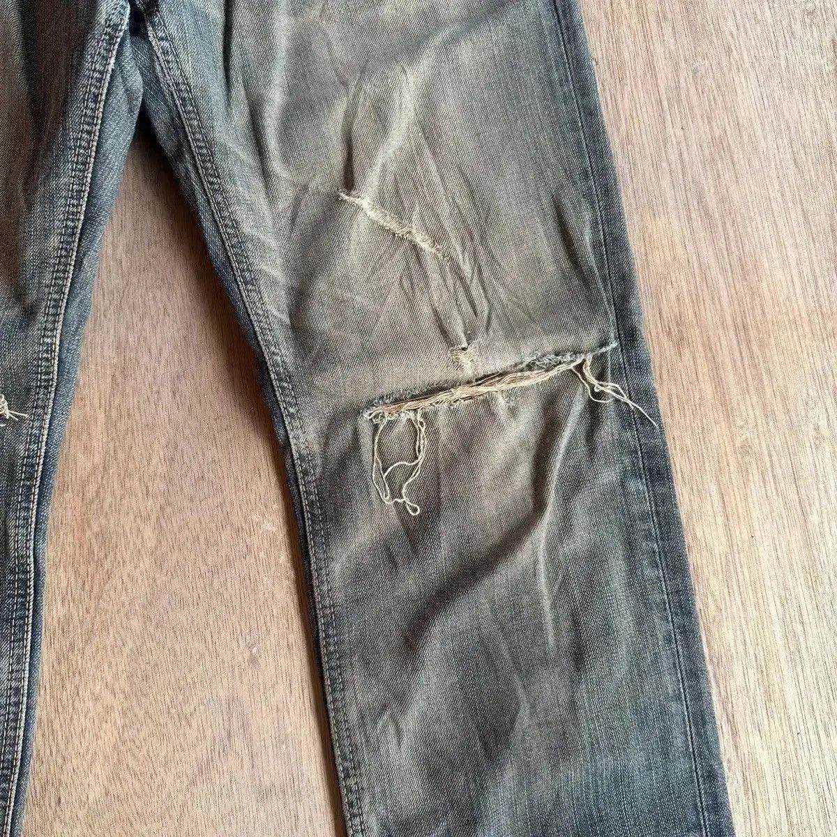 Vintage SICKS💥DISTRESSED DENIM VINTAGE EDWIN 503 JEANS MUDWASH PANT Size US 29 - 7 Thumbnail