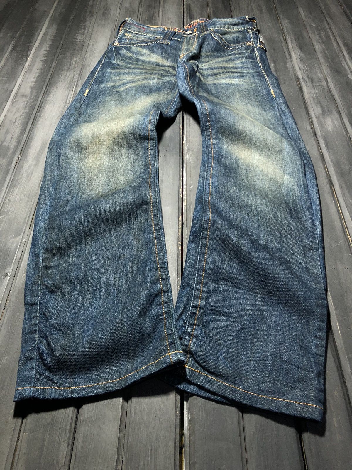 Hysteric Glamour VTG Baggy Rap SK8 JNCO Balenci Style Washed Jeans Y2K Size US 29 - 2 Thumbnail