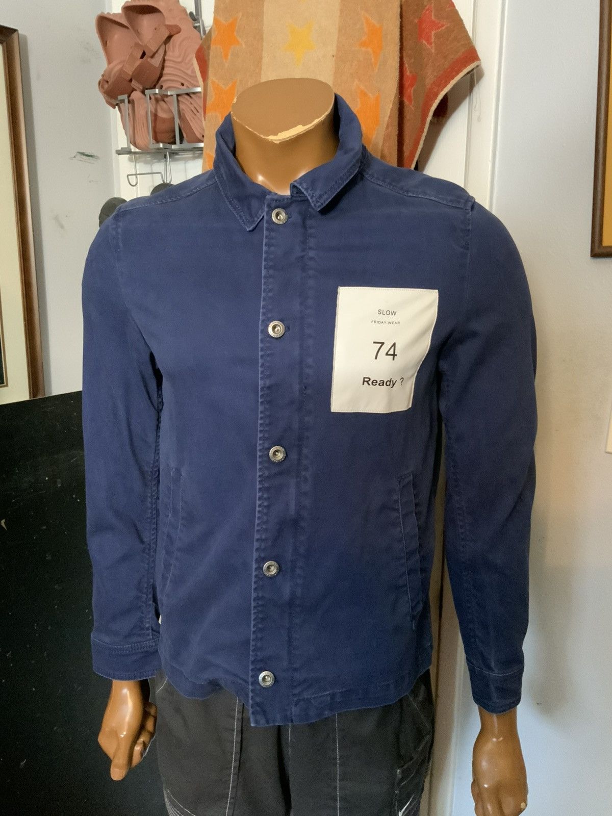 Zara Zara Man Slow Wear 74 Ready Navy Workwear Overshirt Jacket Size US S / EU 44-46 / 1 - 7 Thumbnail