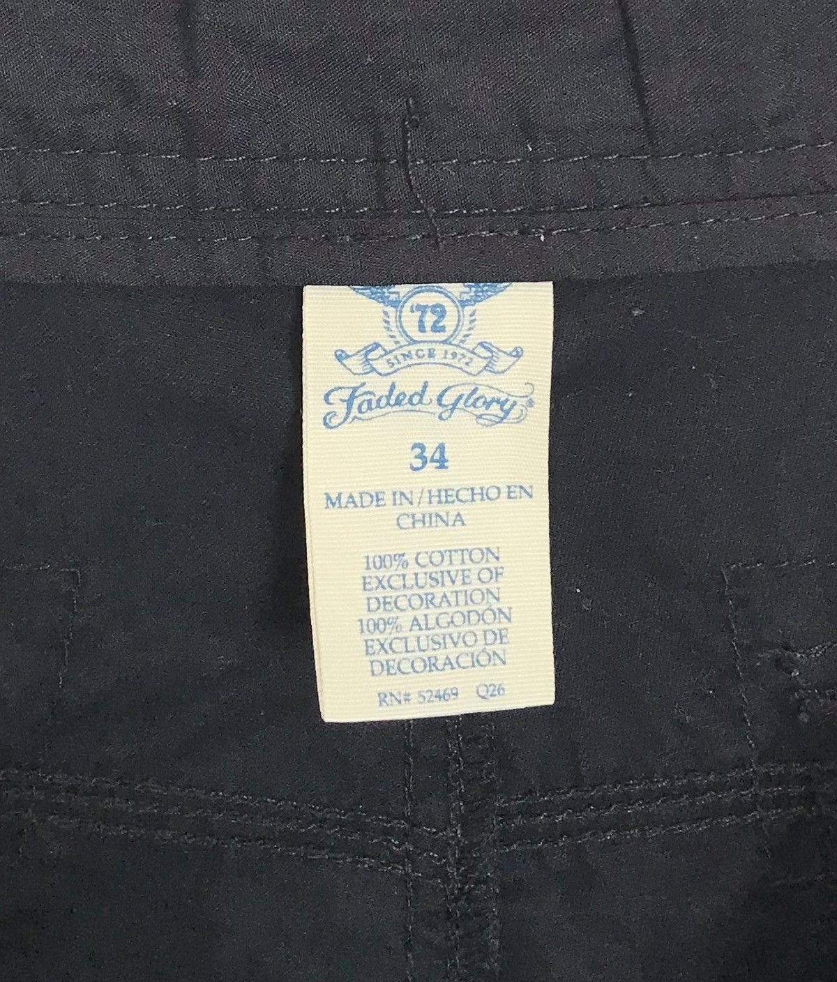 Faded Glory Faded Glory Cargo Shorts Mens Sz 34 Black Size US 34 / EU 50 - 5 Thumbnail