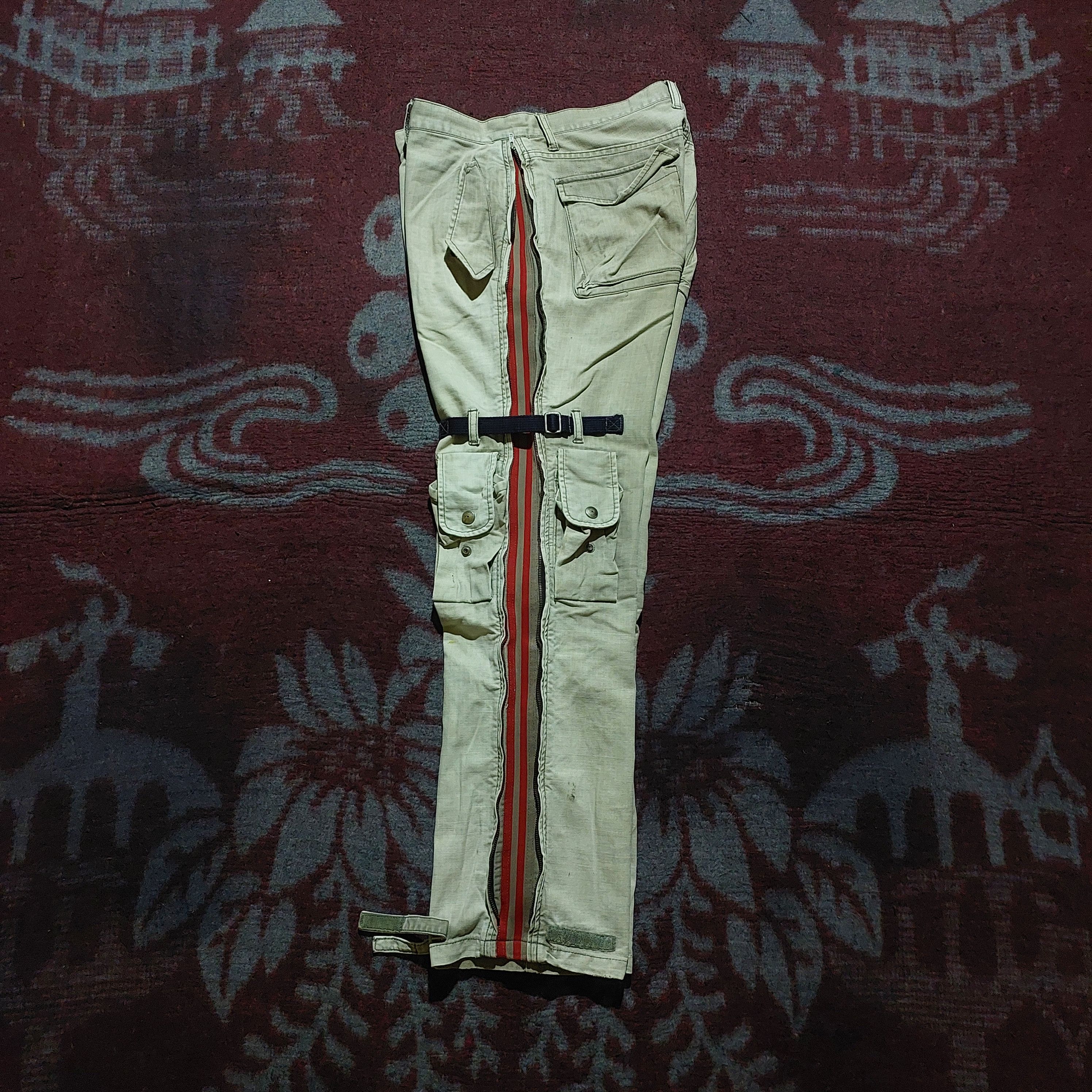 PPFM PPFM bondage zipper side distressed 3d pocket cargo pants Size US 33 - 3 Thumbnail