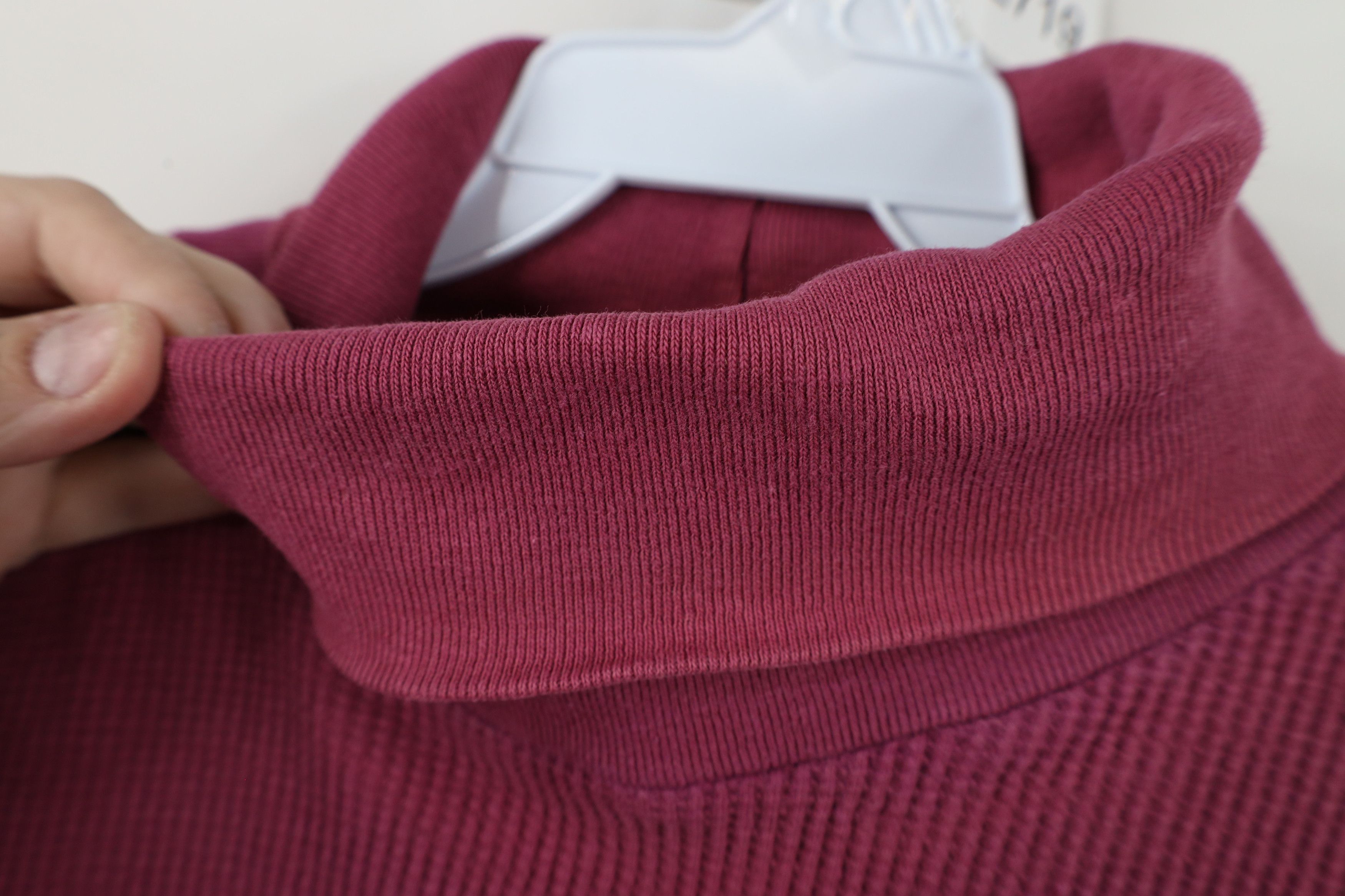 Vintage Vintage 90s Streetwear Waffle Knit Turtleneck T-Shirt USA Size ONE SIZE - 4 Thumbnail