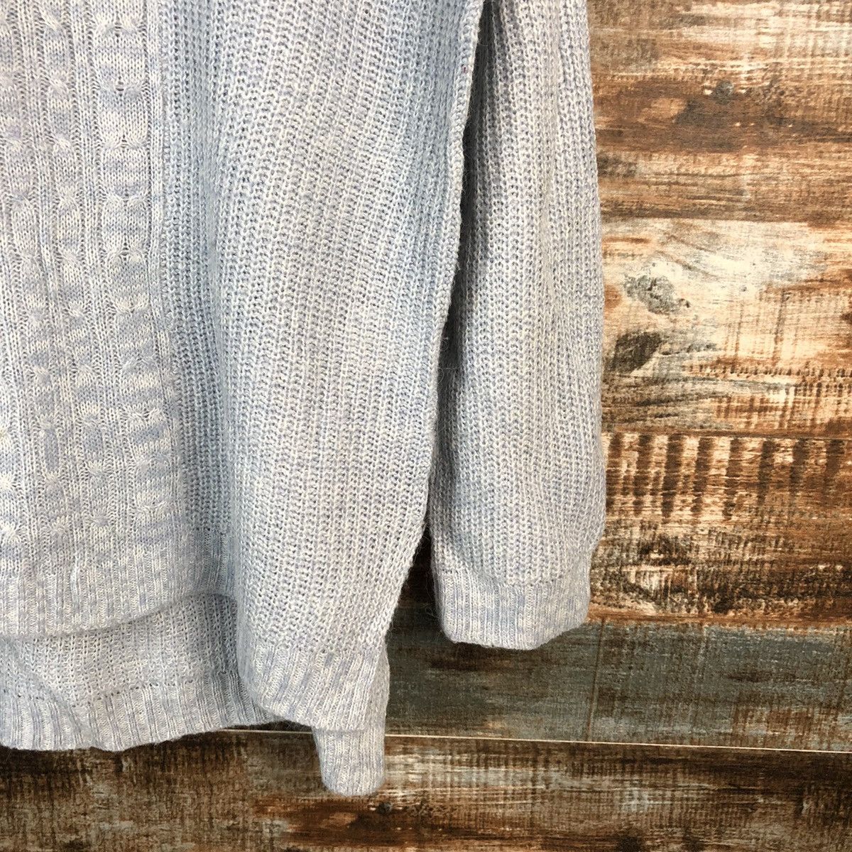 Homespun Knitwear × Japanese Brand Persodea Blue Knitwear #A2216 Size L / US 10 / IT 46 - 8 Thumbnail