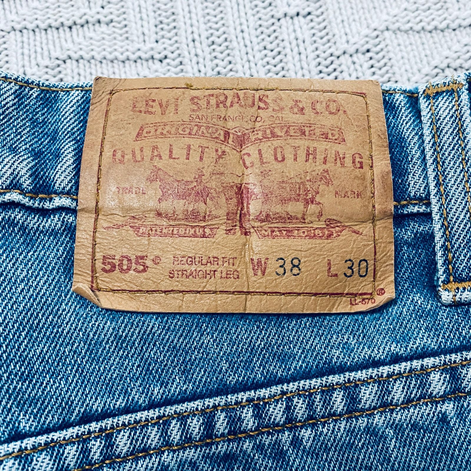 Levi's Levi 505 straight leg jeans Size US 38 / EU 54 - 4 Thumbnail