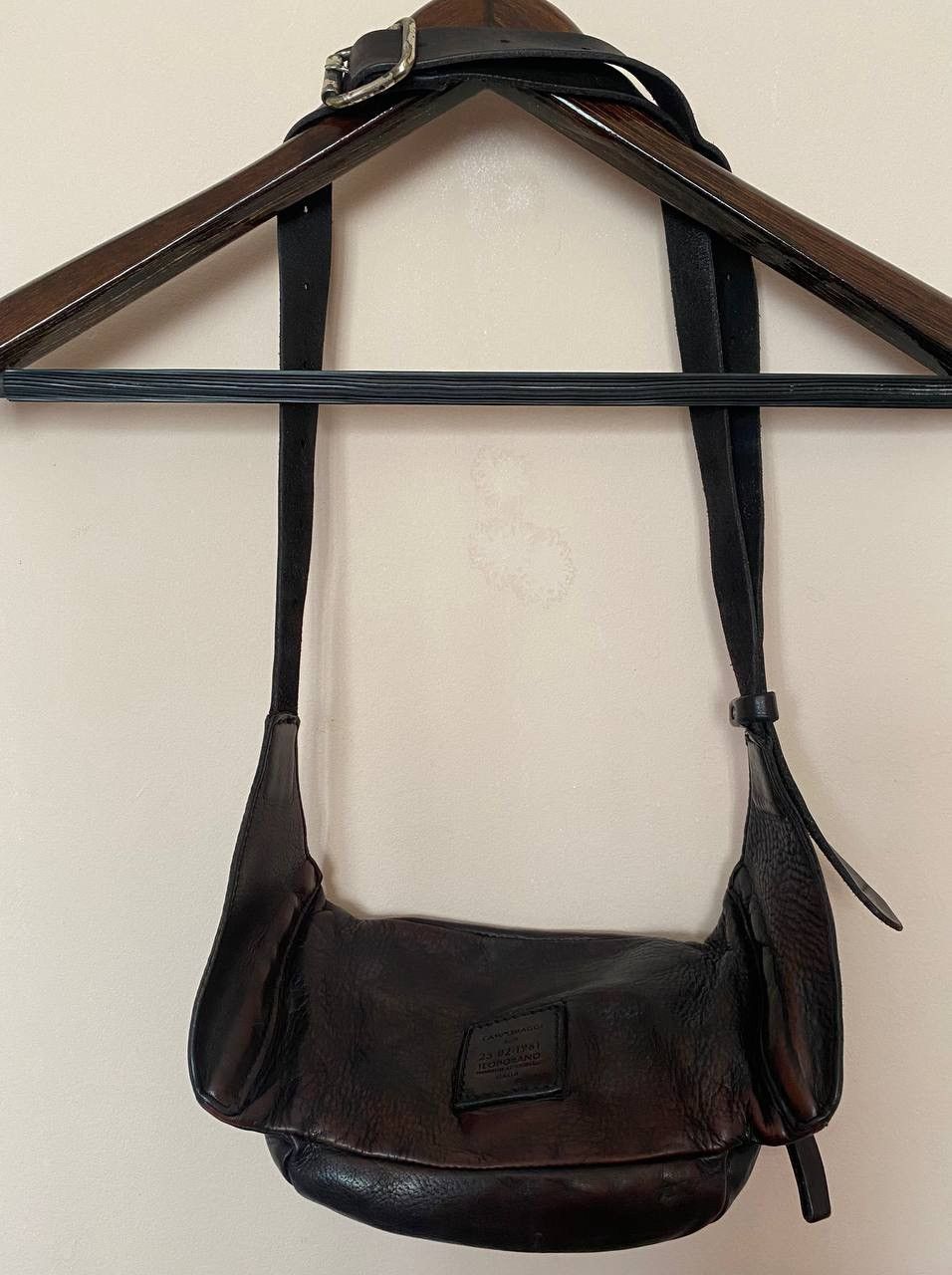Vintage Campomaggi Sling Crossbody Bag Distressed Leather Easy Size ONE SIZE - 5 Thumbnail