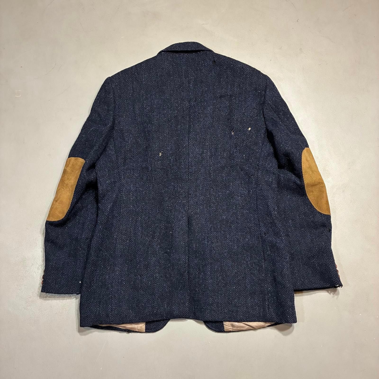 Harris Tweed VTG Orvis Harris Tweed Blazer Elbow Patch Professor Jacket Size 40S - 3 Thumbnail