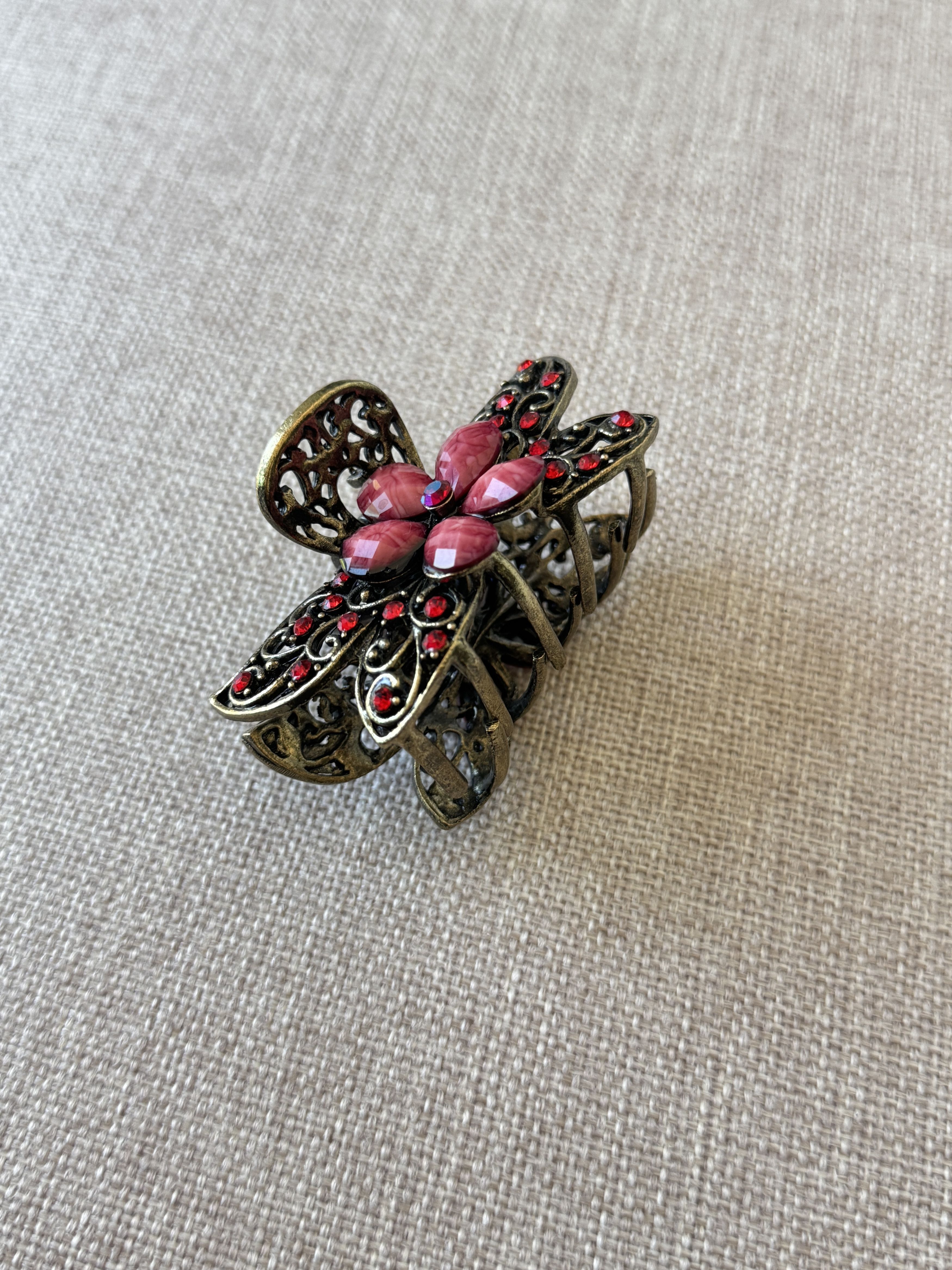 Other Maroon Rhinestone Butterfly Hair Clip Size ONE SIZE - 5 Thumbnail