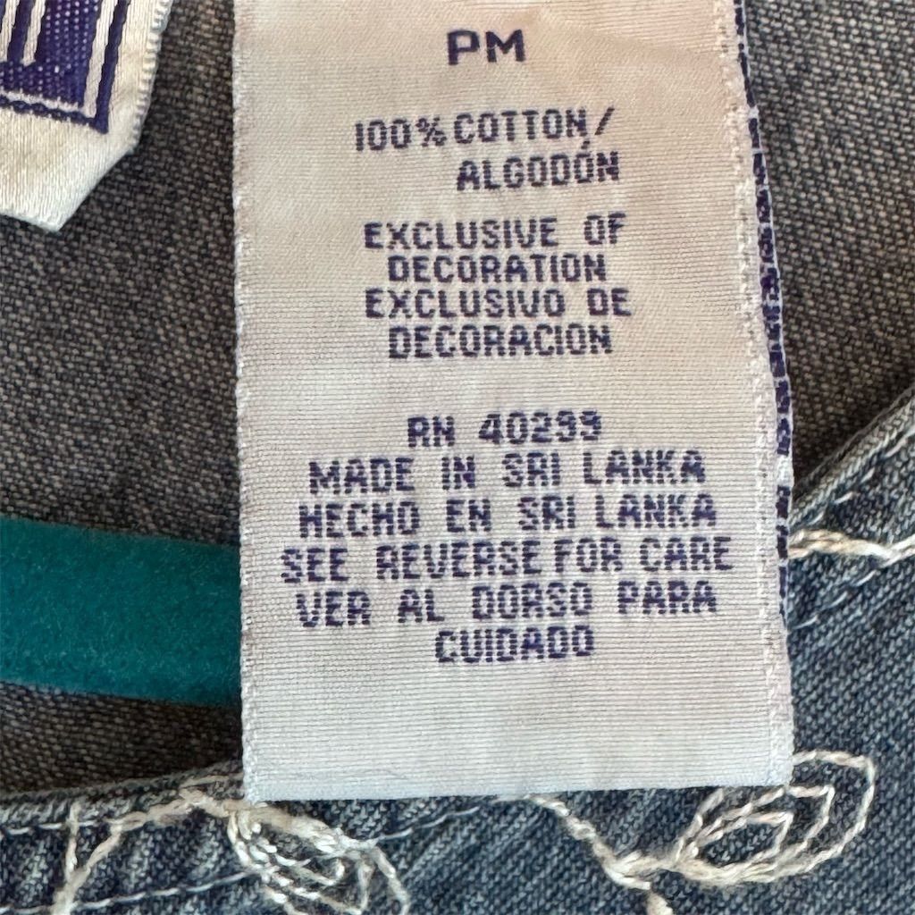 Other Erika & Co Petite Denim Midi Dress Blue Embroidered Short S Size M / US 6-8 / IT 42-44 - 6 Thumbnail