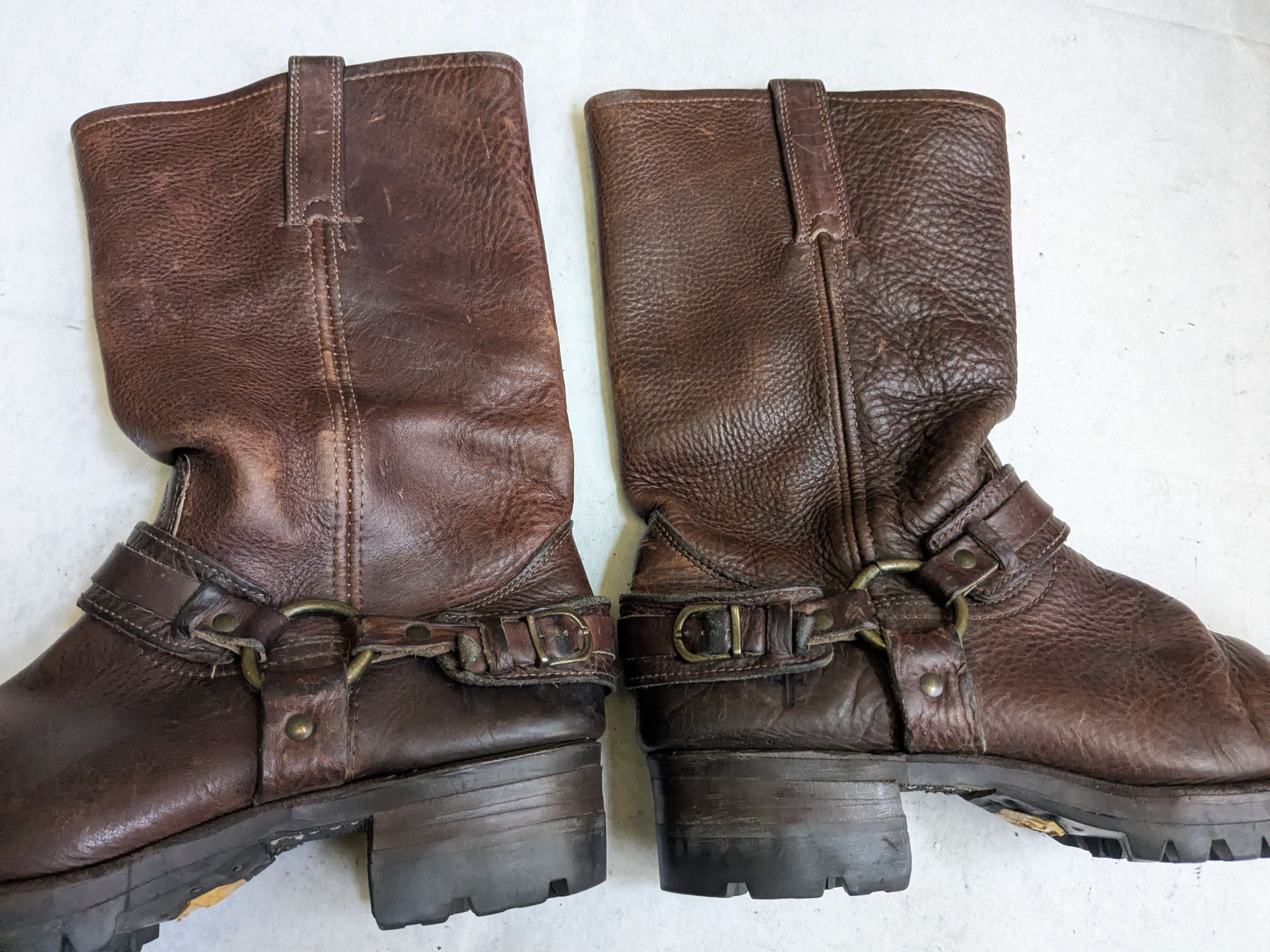 Frye Frye Harness Brown Leather 10 M Leather Buckle Size US 10 / EU 43 - 11 Thumbnail