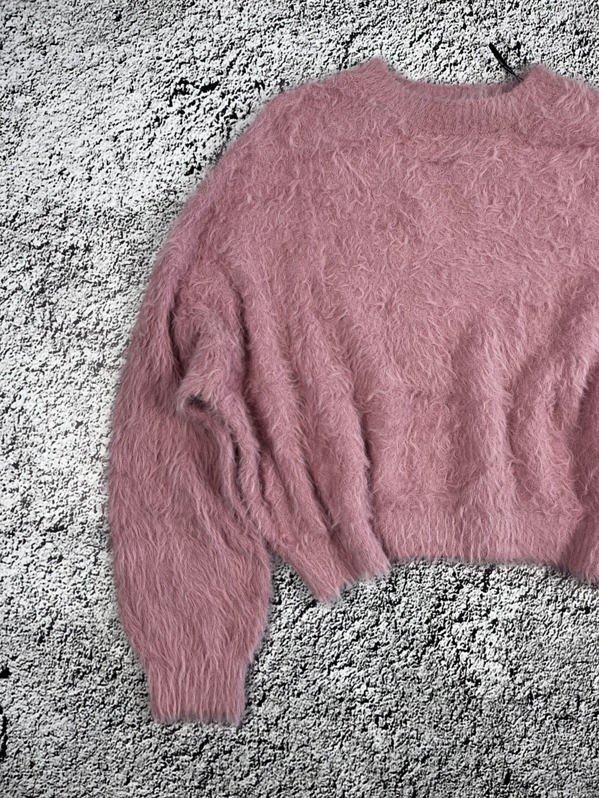 Vintage Vintage Y2K pink fuzzy faux mohair sweater streetwear Size L / US 10 / IT 46 - 2 Thumbnail