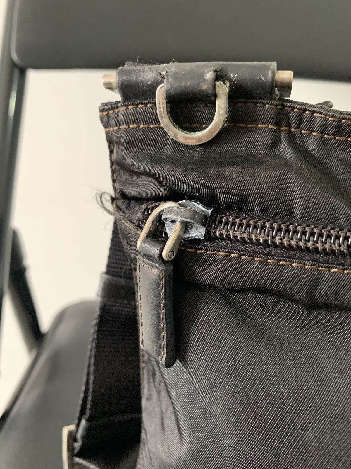 Prada Vintage Prada Black Sling Crossbody Medium Bag Size ONE SIZE - 9 Thumbnail