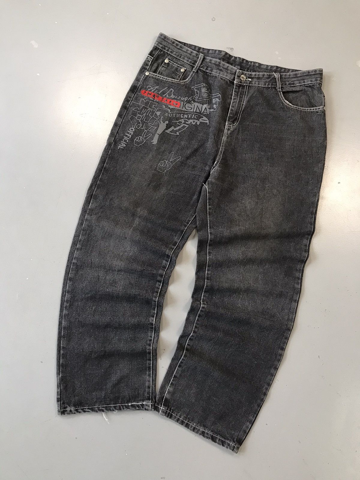 JNCO × Southpole × Vintage Rare vintage Y2K spell out embroidered denim Size US 40 / EU 56 - 5 Thumbnail