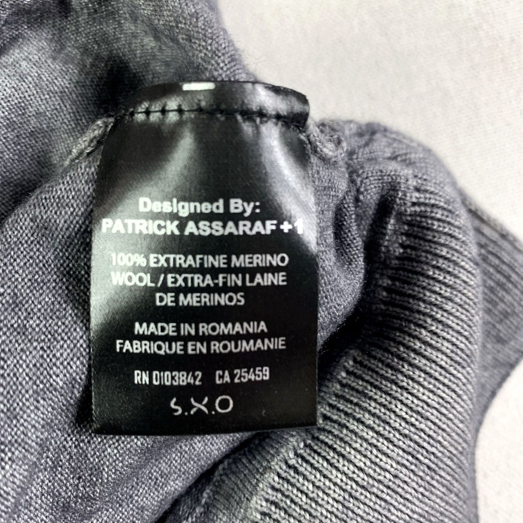 Vintage Patrick Assaraf Merino Wool Long Sleeve Mens 2XL Gray Size US L / EU 52-54 / 3 - 4 Thumbnail