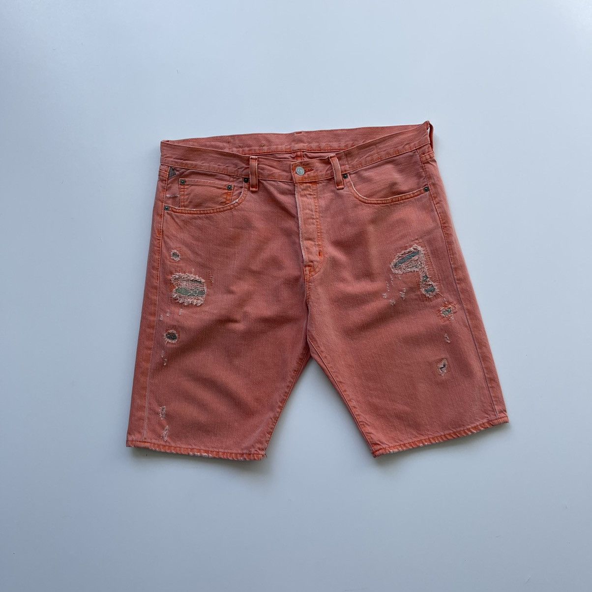 Denim & Supply Ralph Lauren × Polo Ralph Lauren × Ralph Lauren Ralph Lauren Denim & Supply Distressed Denim Slim Fit Shorts Size US 36 / EU 52 - 1 Thumbnail