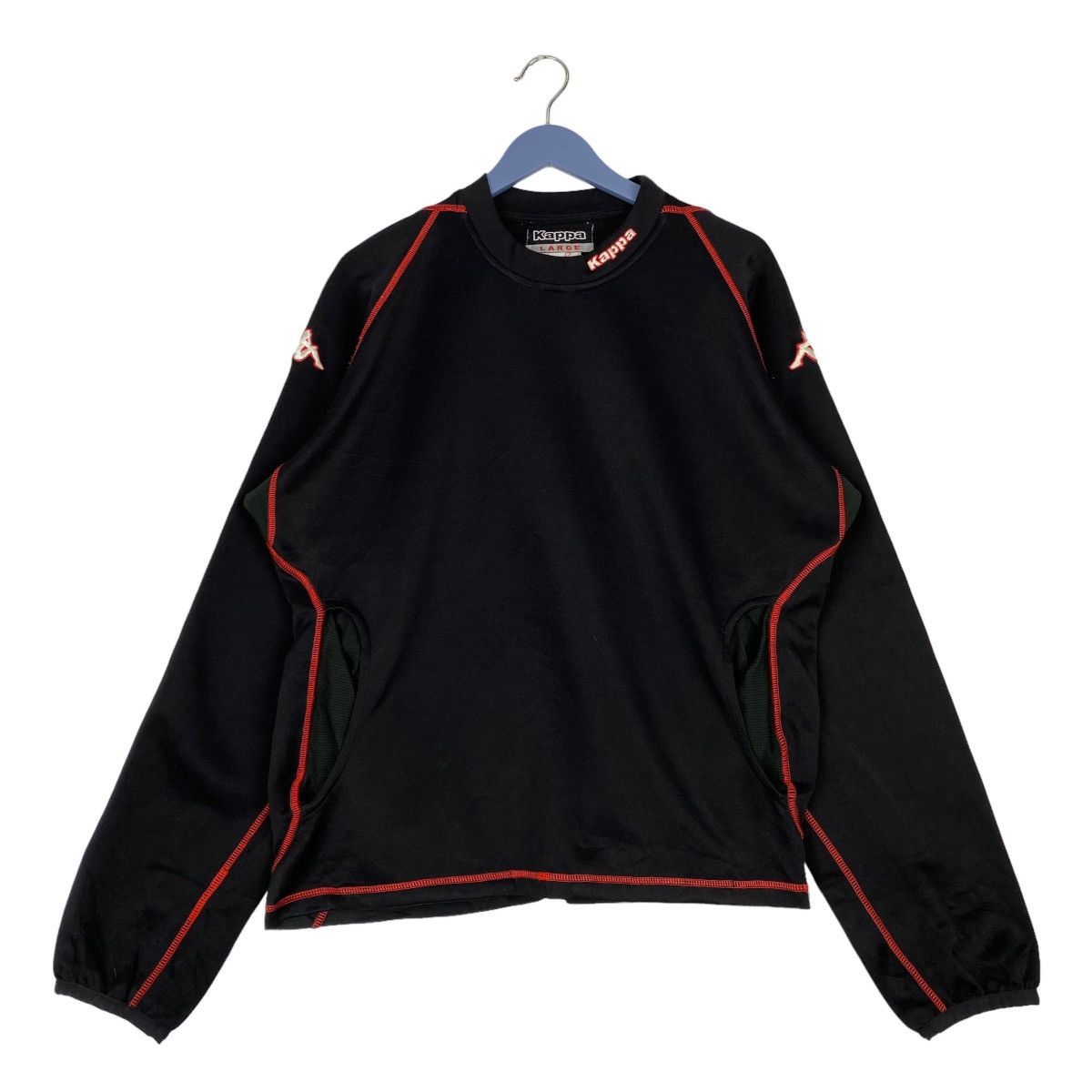 Kappa × Vintage Vintage Kappa Crewneck Sweatshirt Black Pullover Jumper Size US L / EU 52-54 / 3 - 1 Thumbnail