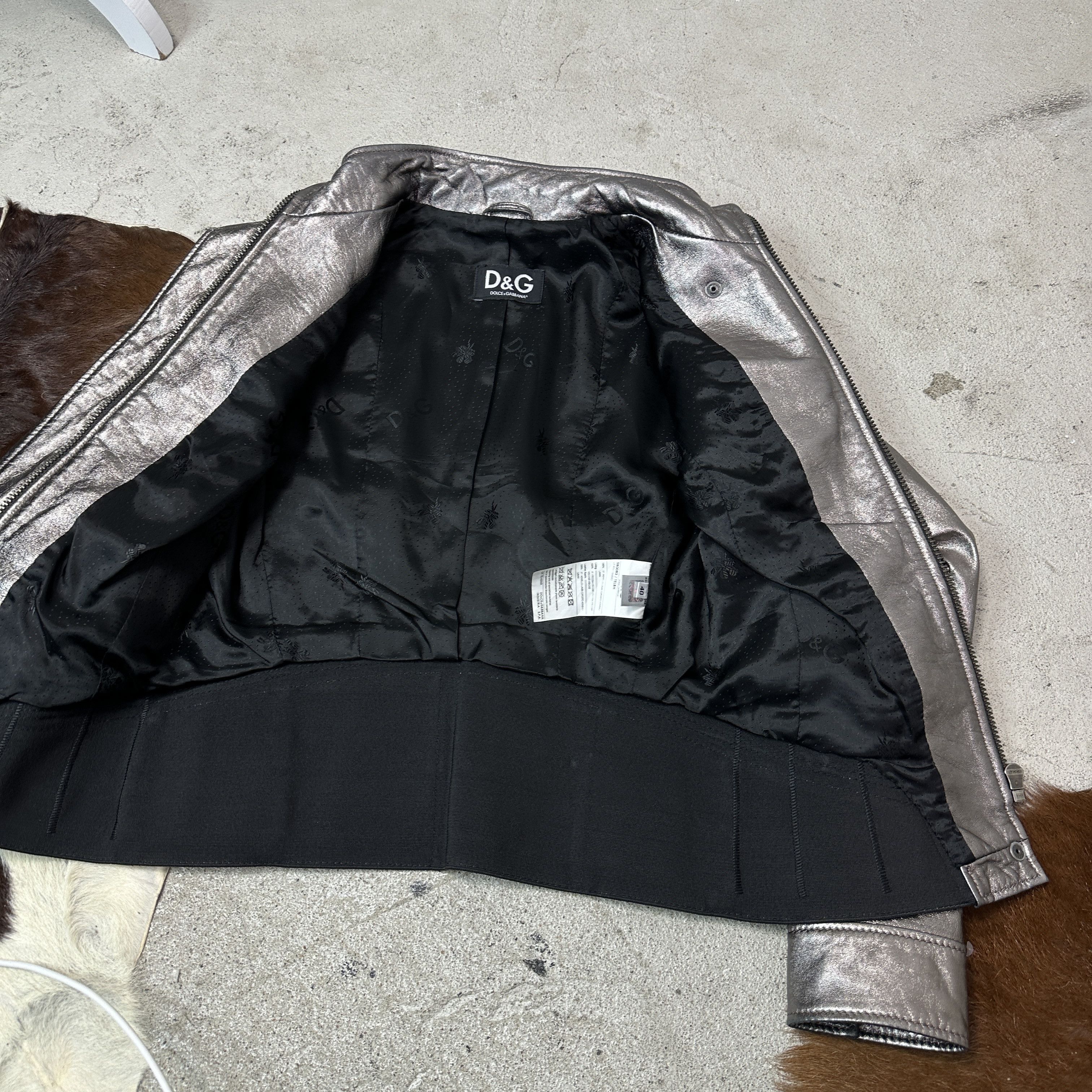 Dolce & Gabbana Vintage Leather Buckle Fitted Dolce&Gabbana Jacket 00s Size S / US 4 / IT 40 - 8 Thumbnail