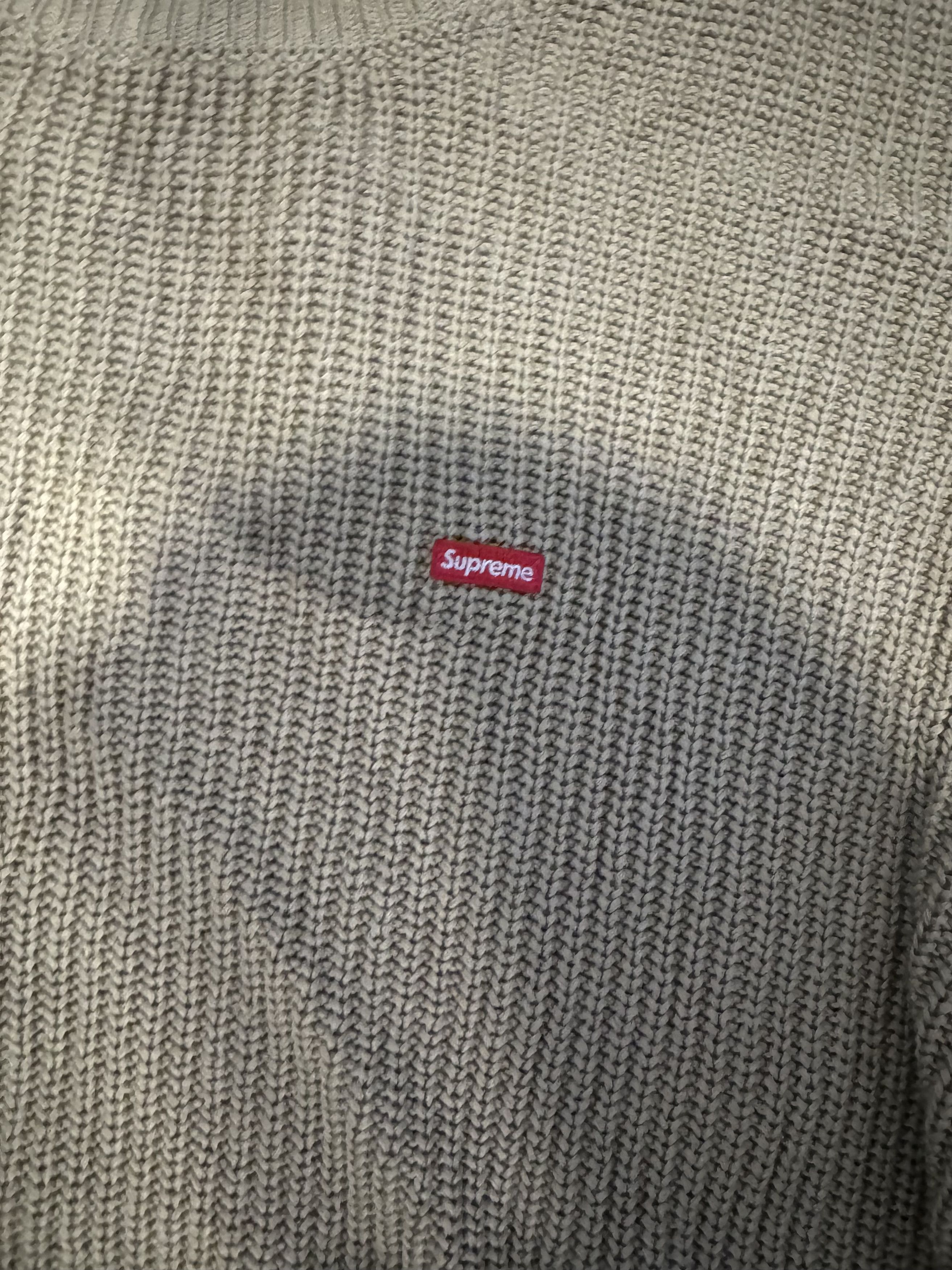 Supreme Small Box Logo Ribbed Sweater Tan Size US M / EU 48-50 / 2 - 4 Thumbnail
