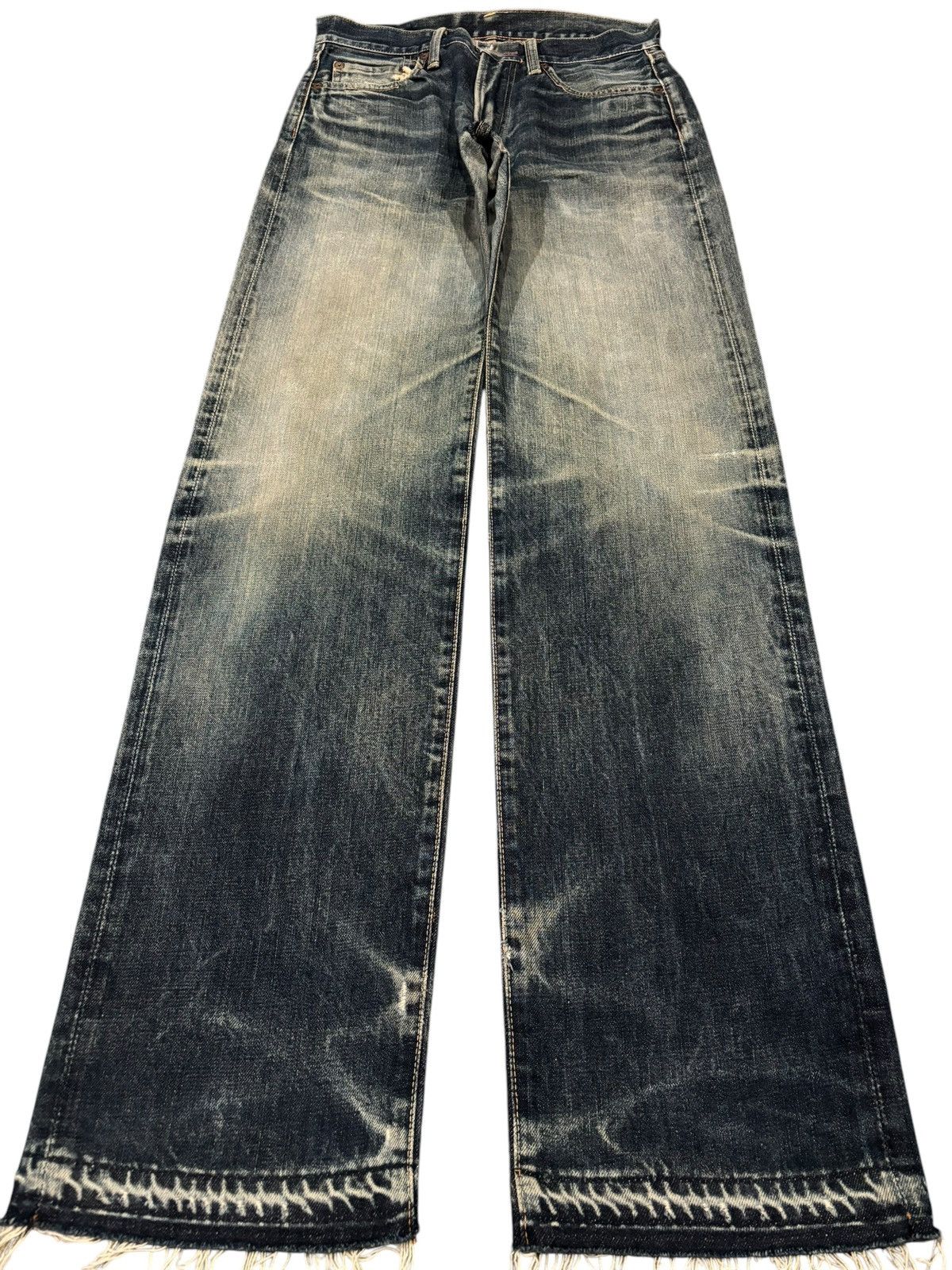 45rpm × Japanese Brand 90s Vtg 45rpm Distressed Faded Reworked Jeans Size US 30 / EU 46 - 1 Thumbnail