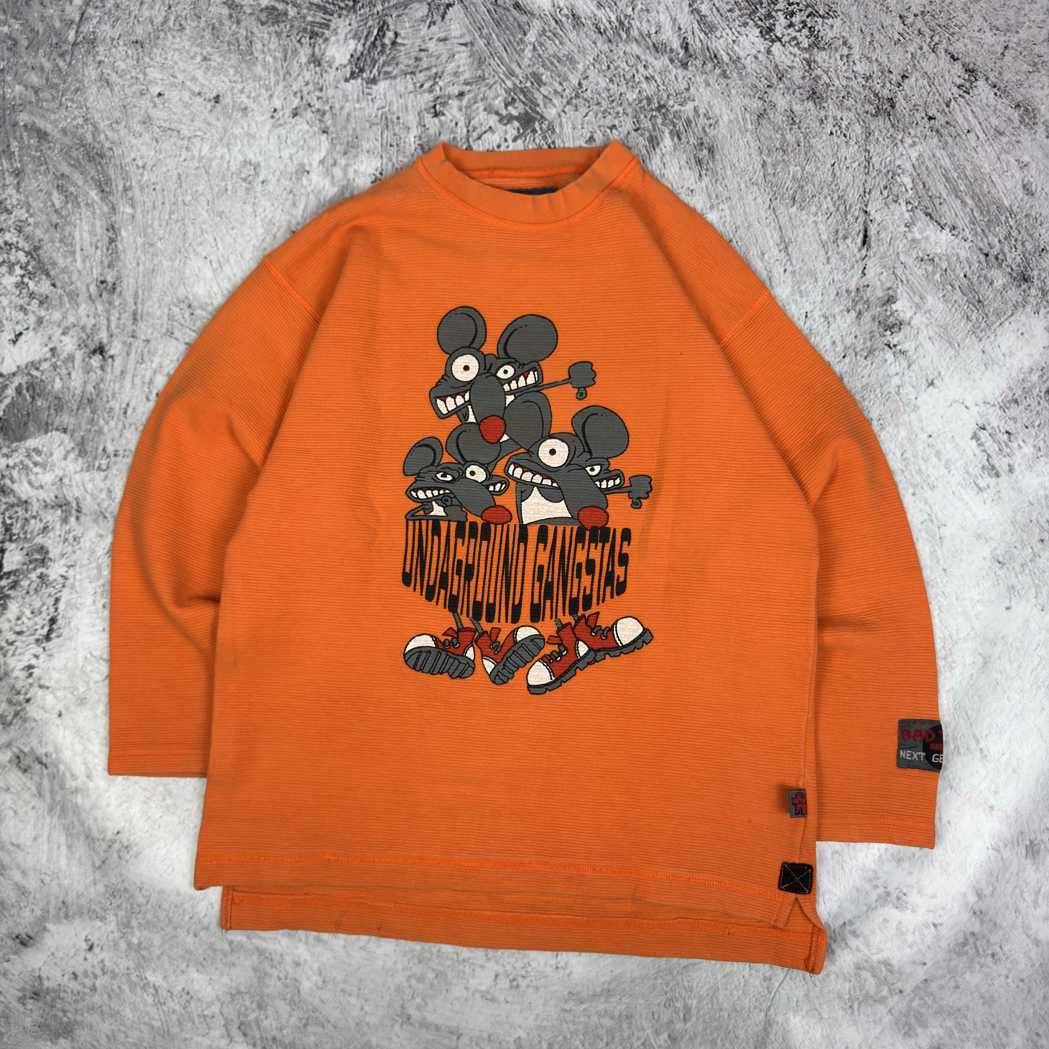 Vintage Bad+Mad Next Generation Undaground Gangstas Sweatshirt Size US S / EU 44-46 / 1 - 2 Thumbnail