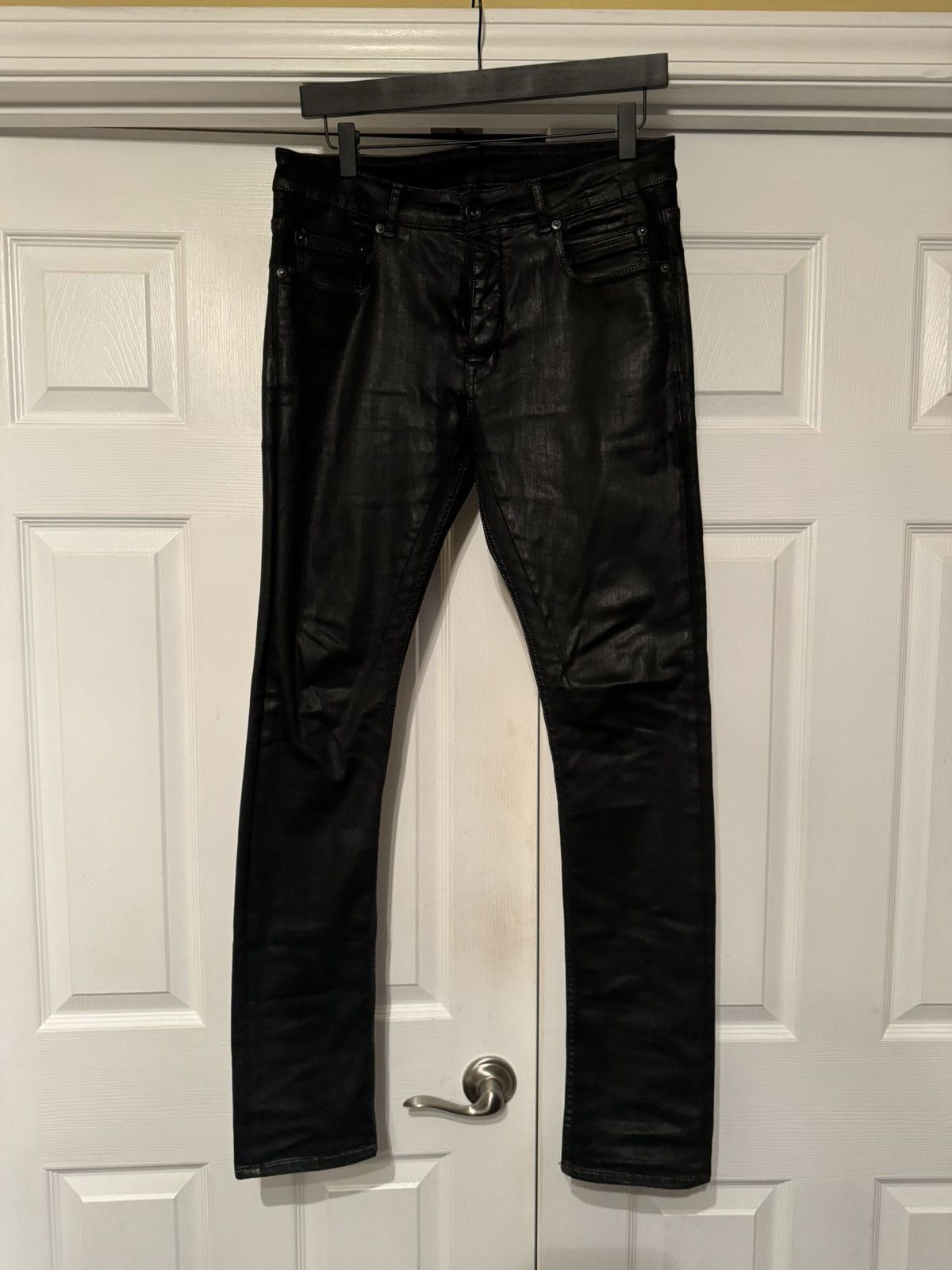 image of Rick Owens Detroit Sbw Heavy Wax in Black, Men's (Size 30)